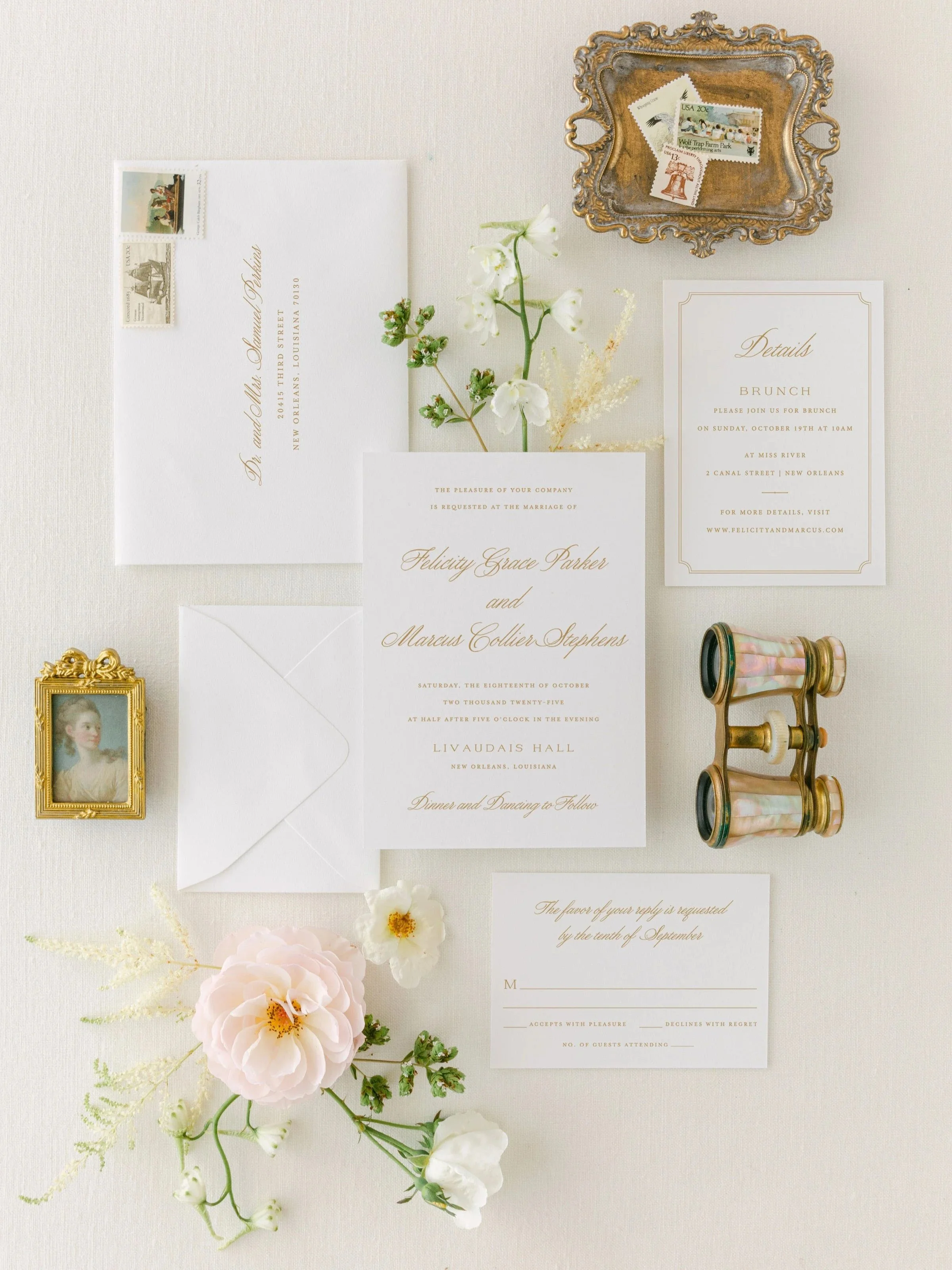 Palermo | Wedding Invitation with RSVP + Details Card