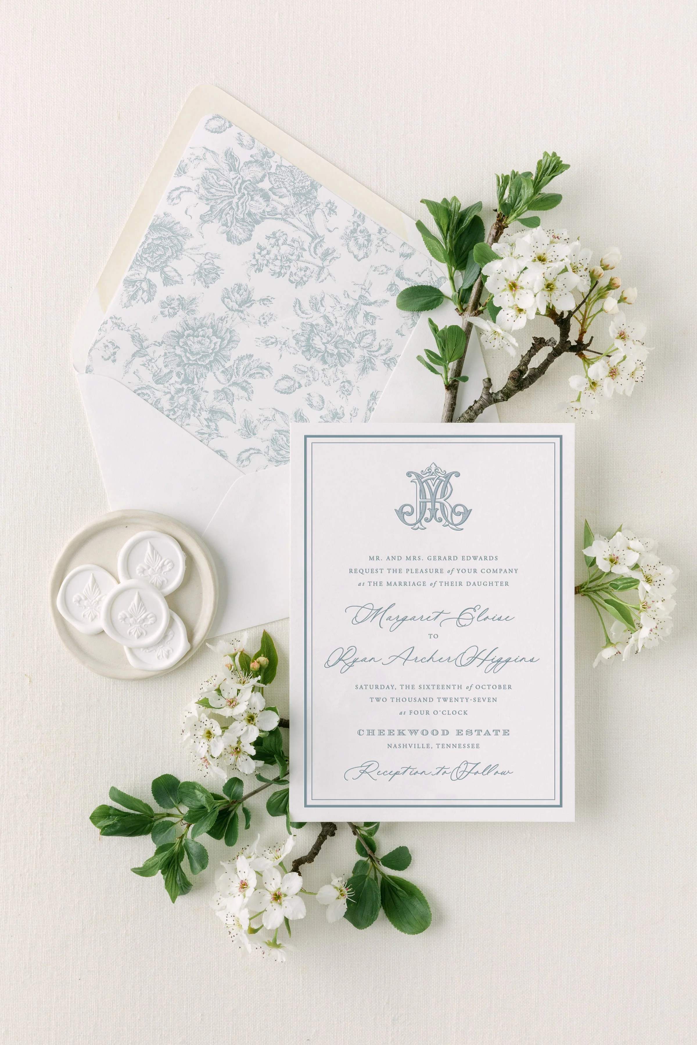 letterpress wedding invitation suite (Copy)
