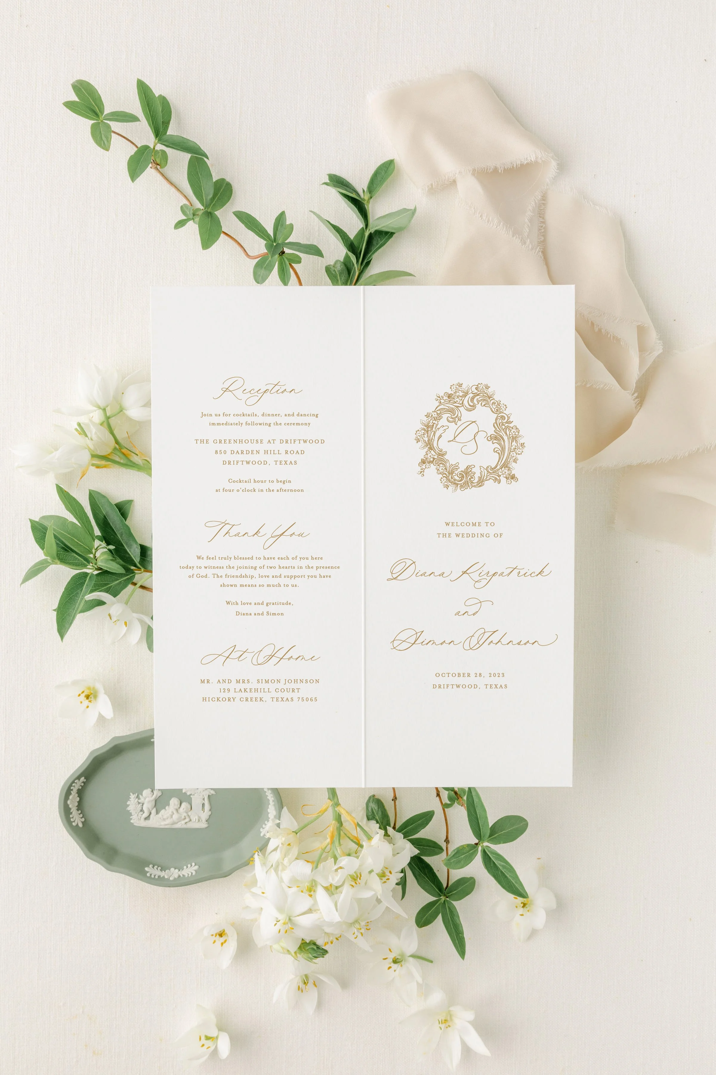 Folded Wedding Programs