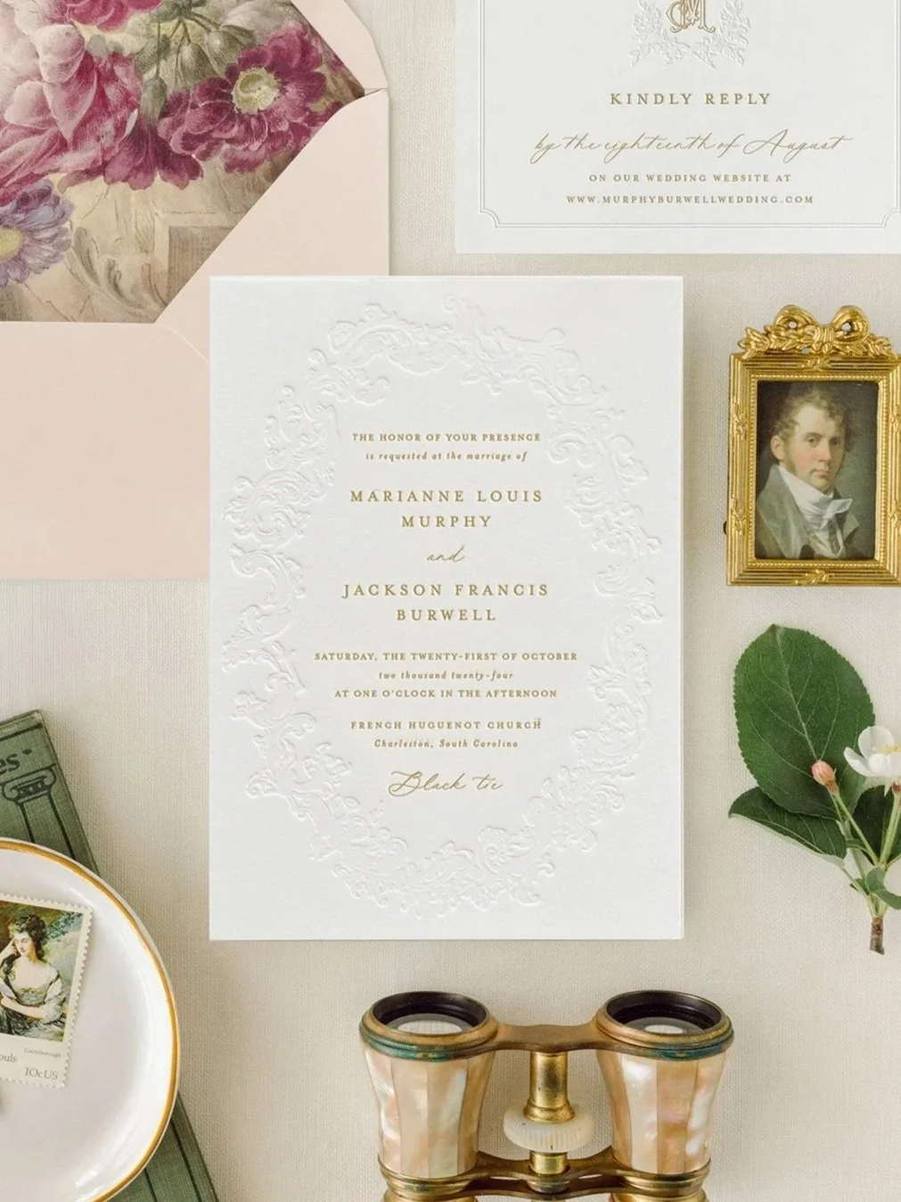 letterpress wedding invitation suite (Copy)