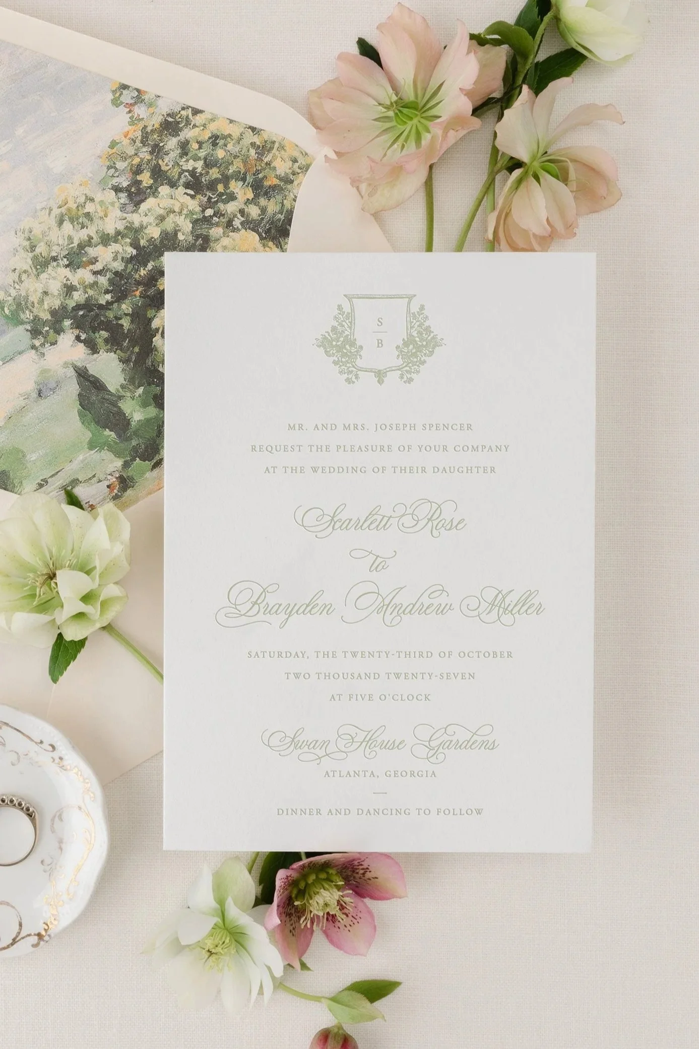 letterpress wedding invitation suite (Copy)