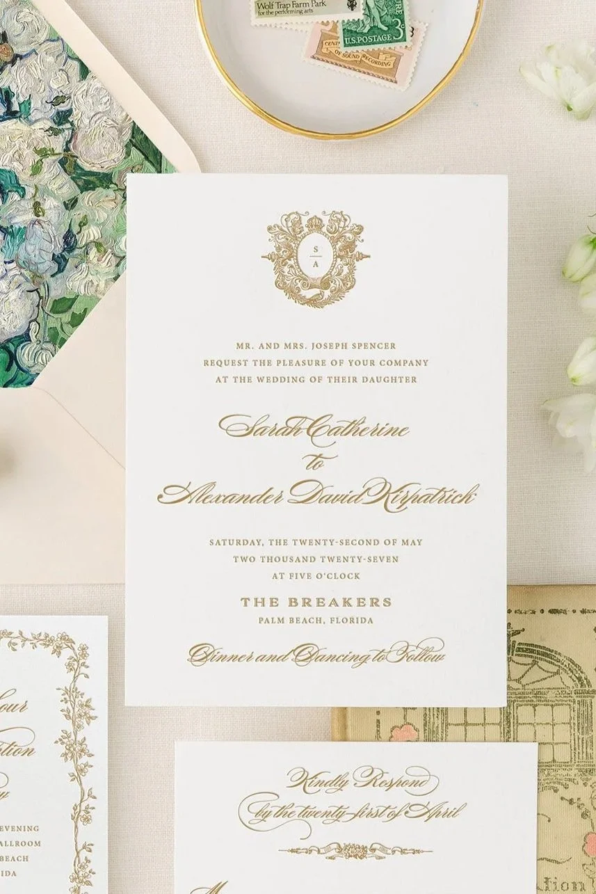 letterpress wedding invitation suite (Copy)