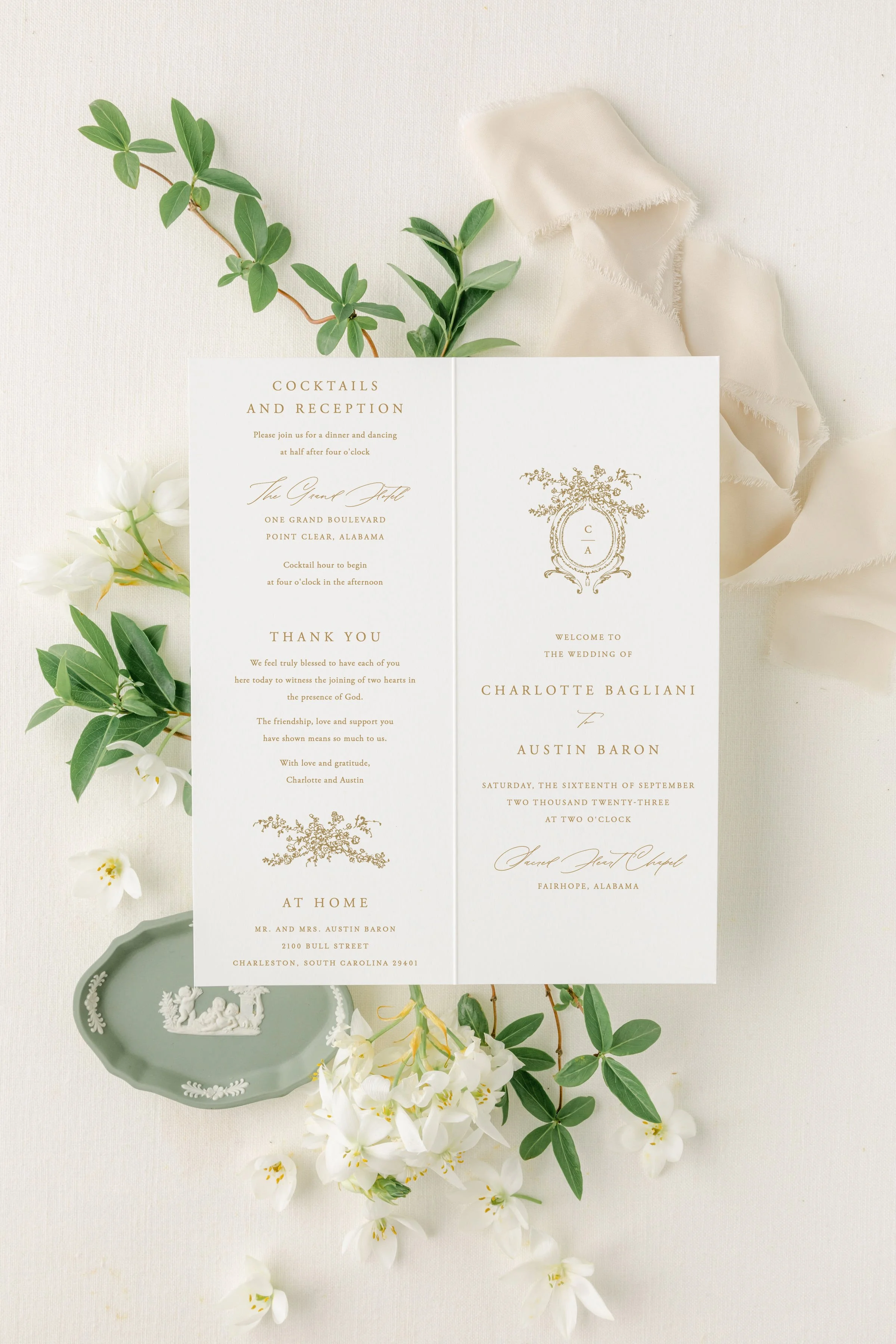 Folded Wedding Programs