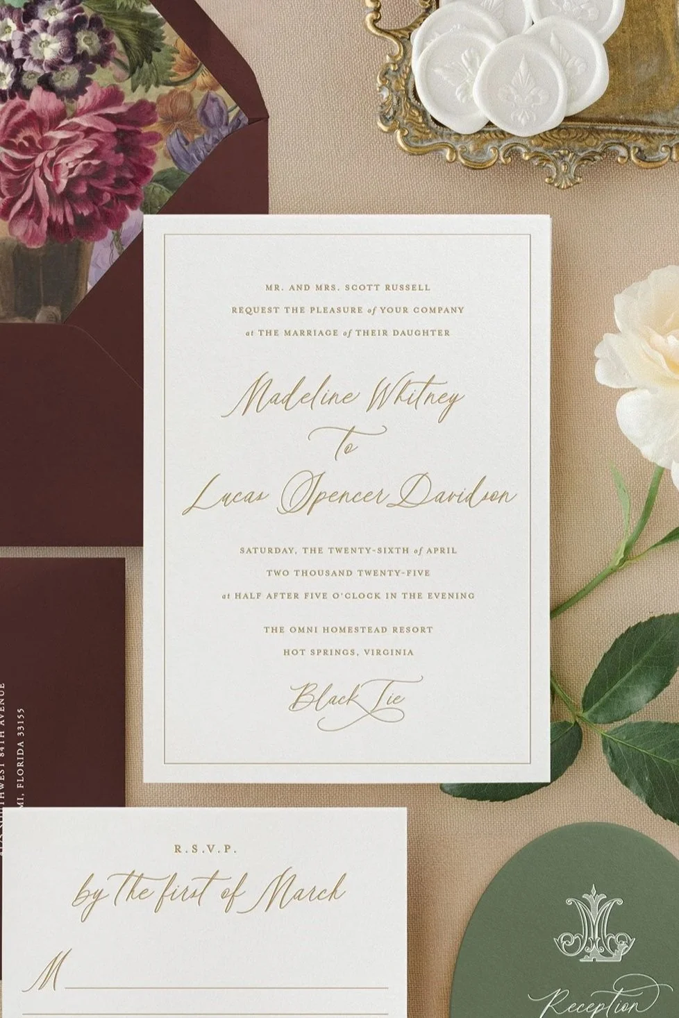 letterpress wedding invitation suite (Copy)