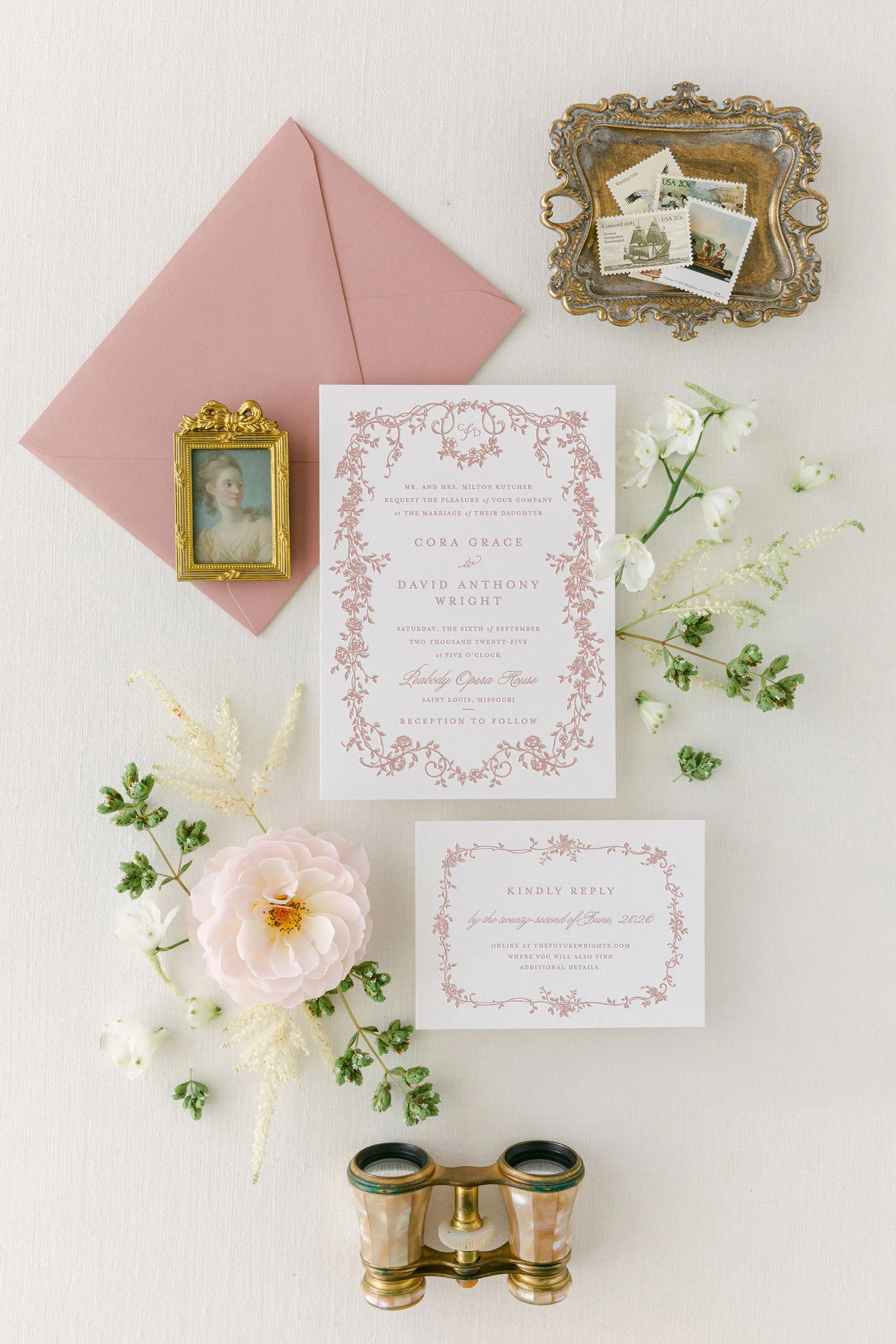 letterpress wedding invitation suite (Copy)
