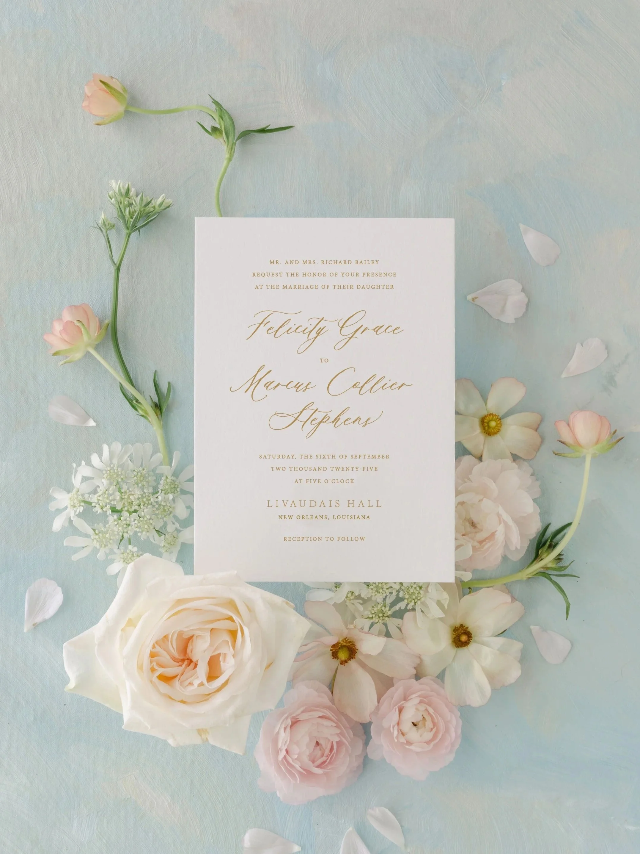 letterpress wedding invitation suite