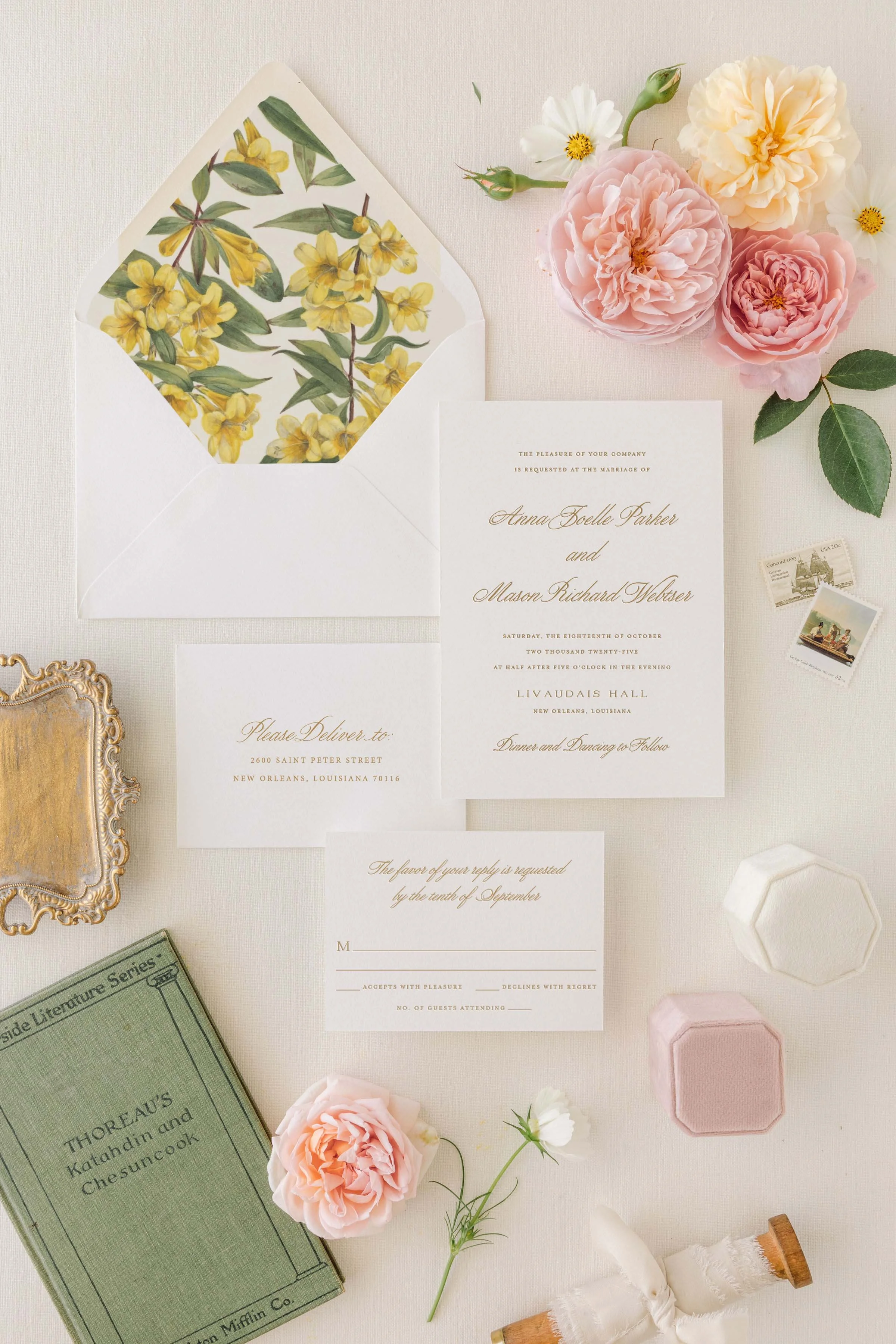 letterpress wedding invitation suite (Copy)