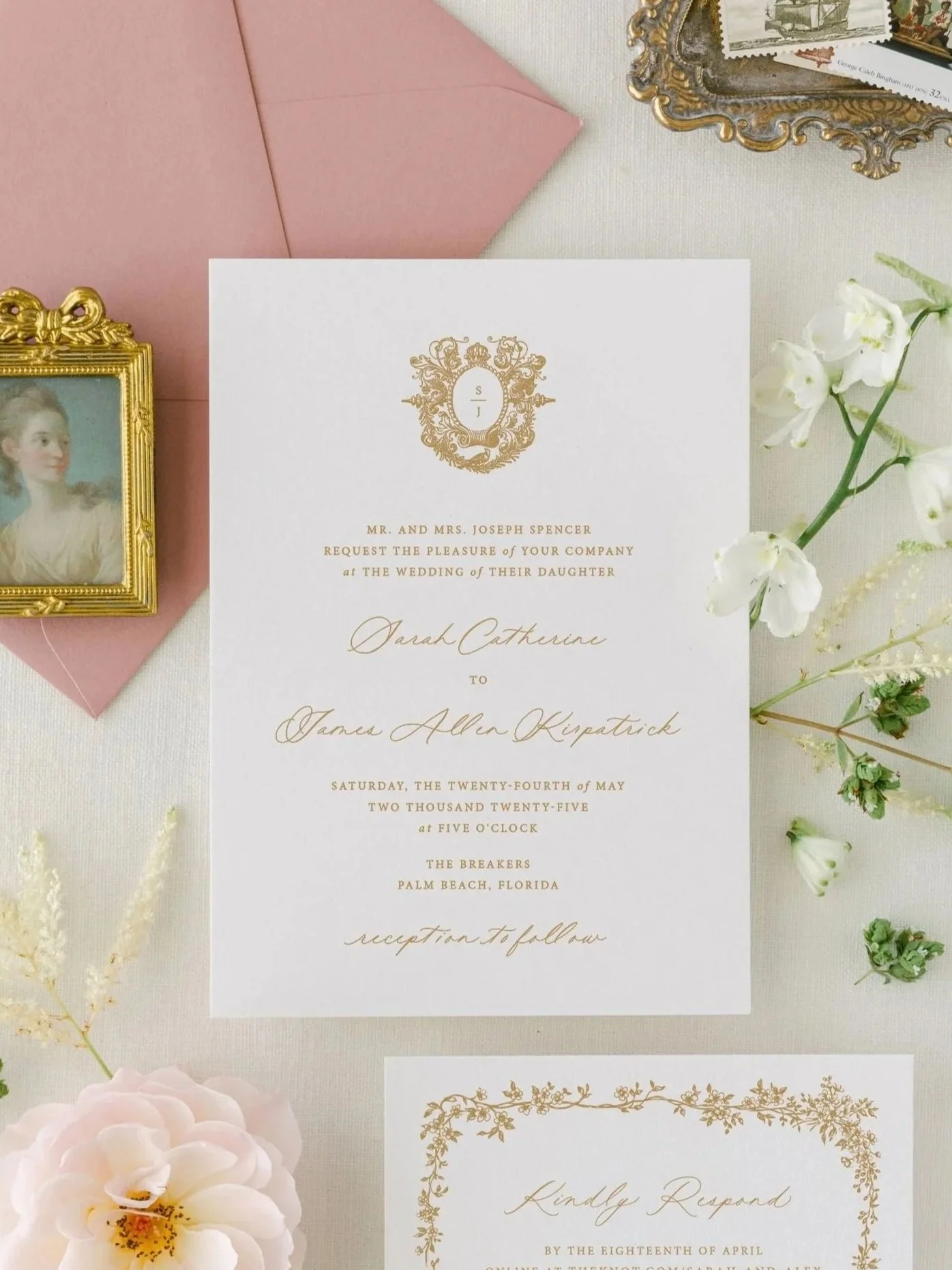 Victoria | Wedding Invitation with RSVP