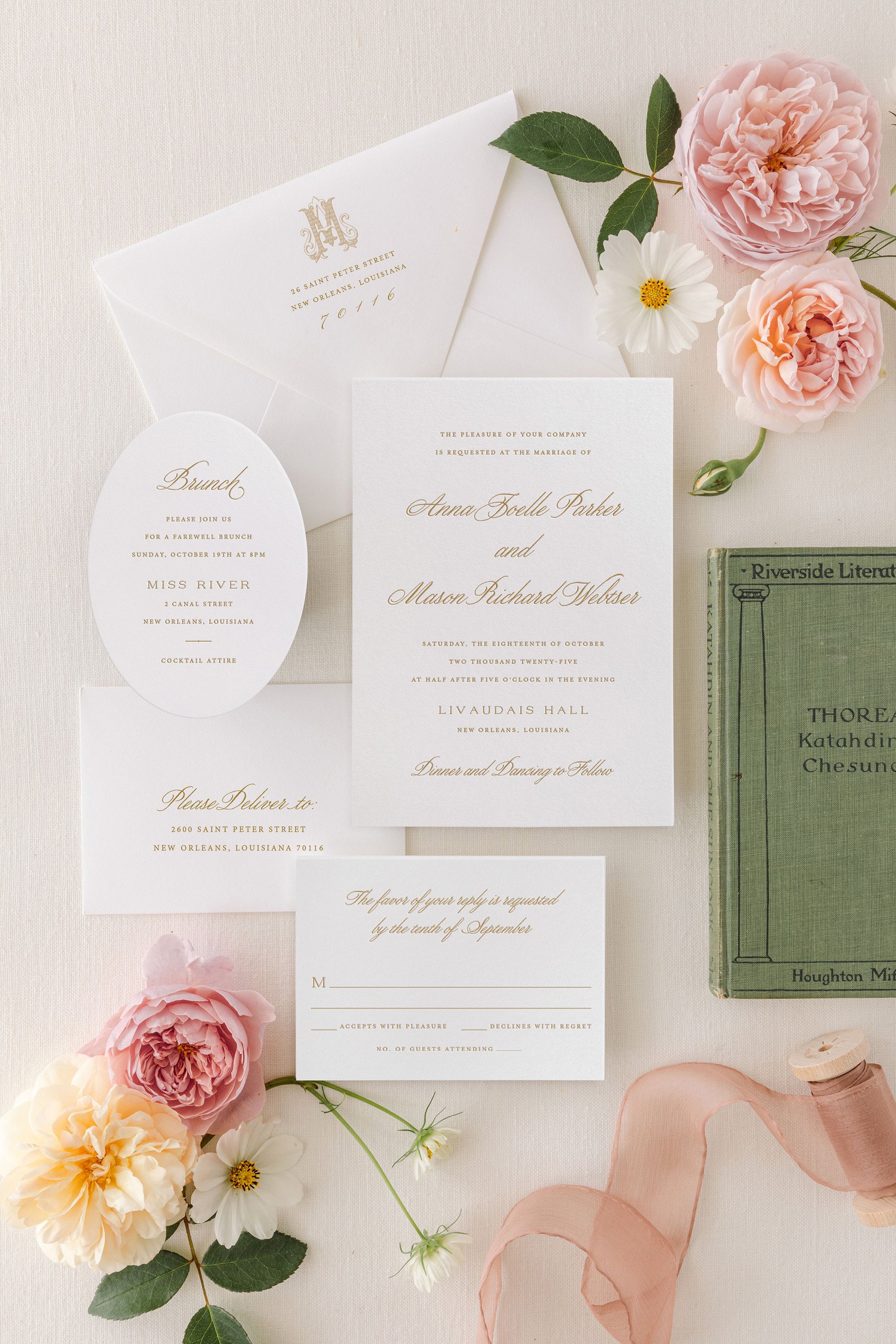 letterpress wedding invitation suite (Copy)