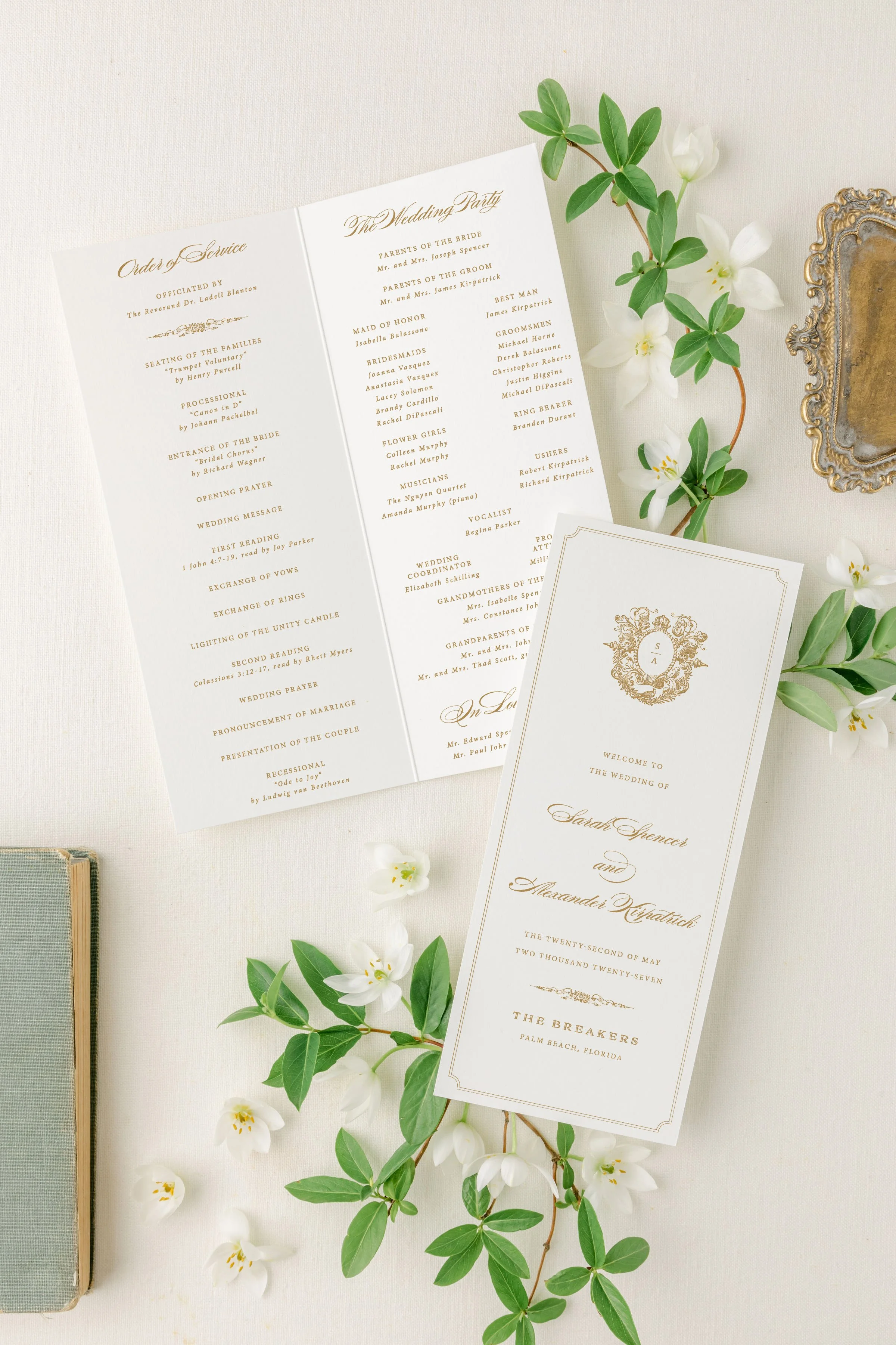 Victoria | Folded Wedding Programs