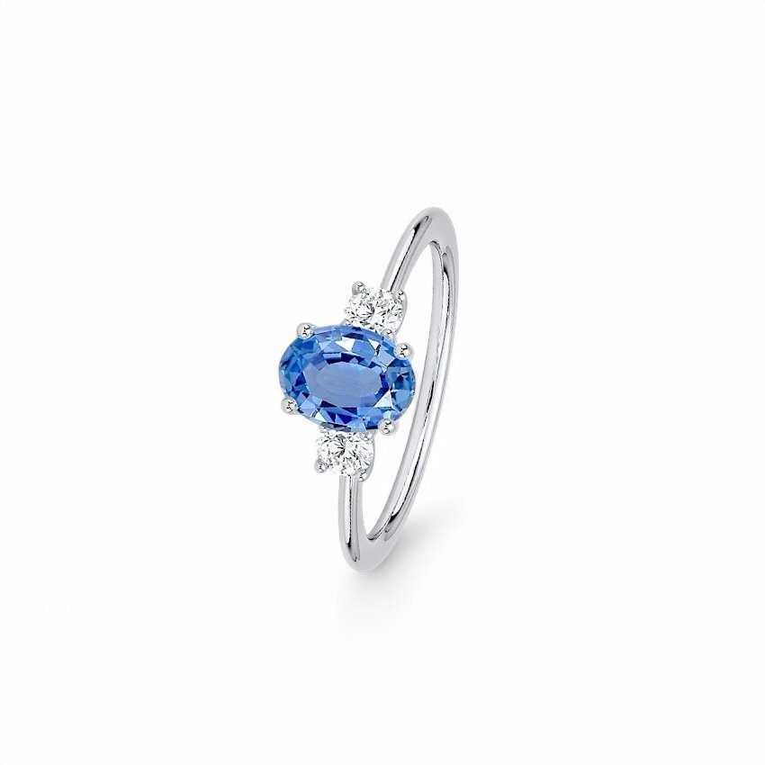 Bague Trilogie Saphir et Diamants
