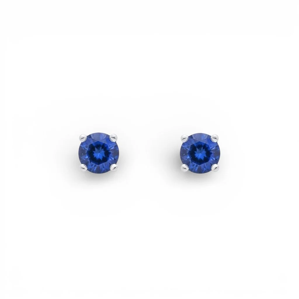 Boucles d’oreilles Puce Saphir OG PM