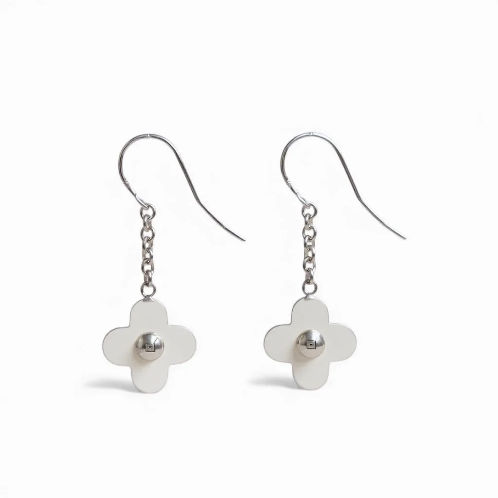 Boucles d'oreilles Argent  Trefle