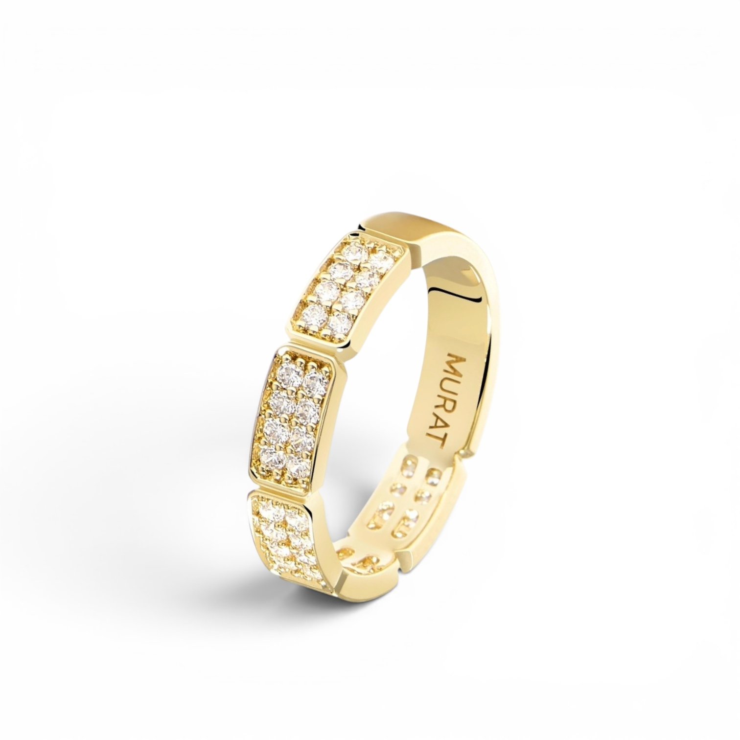 Bague Les Pavés Dorée Murat