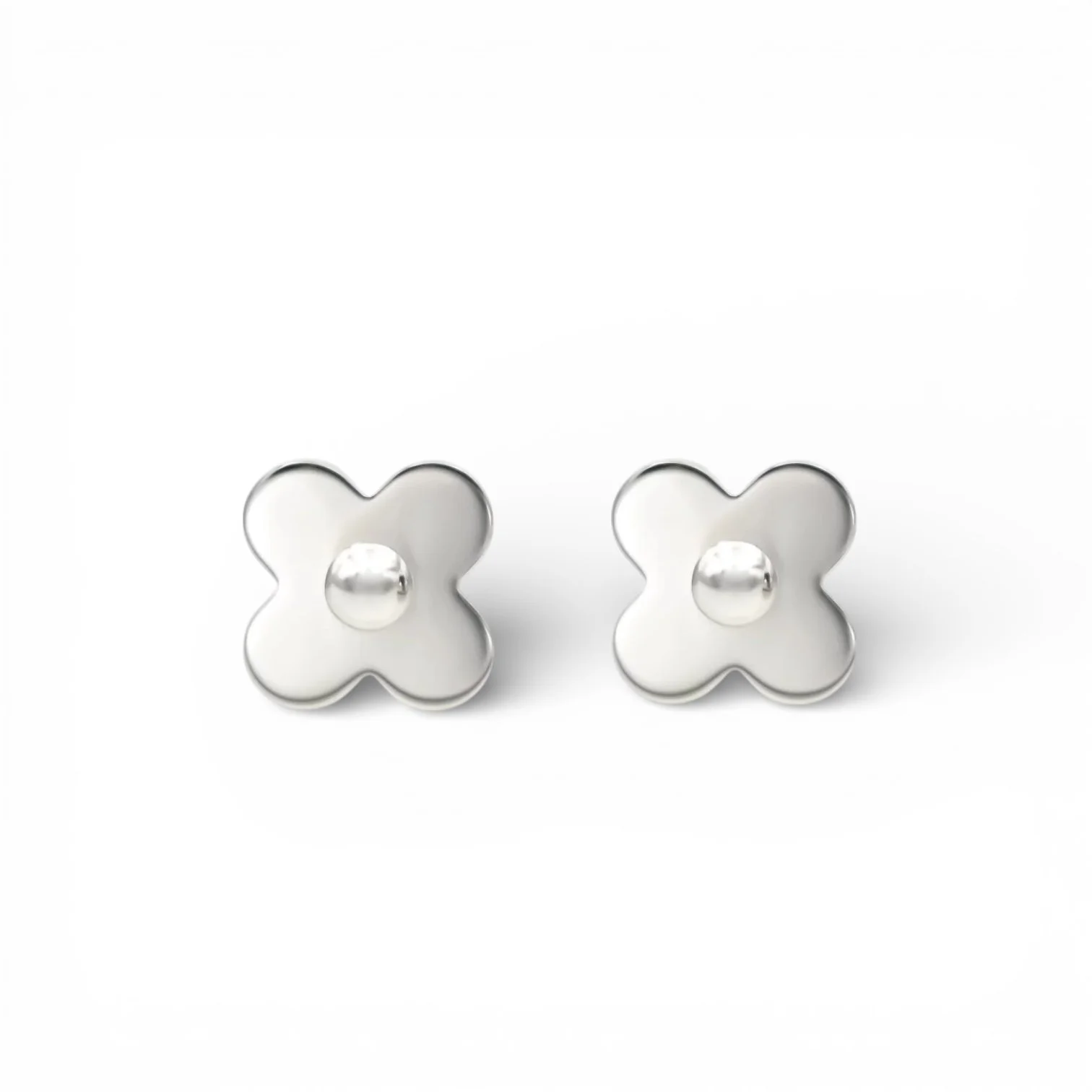 Boucles d'oreilles Argent  Puces Trèfles