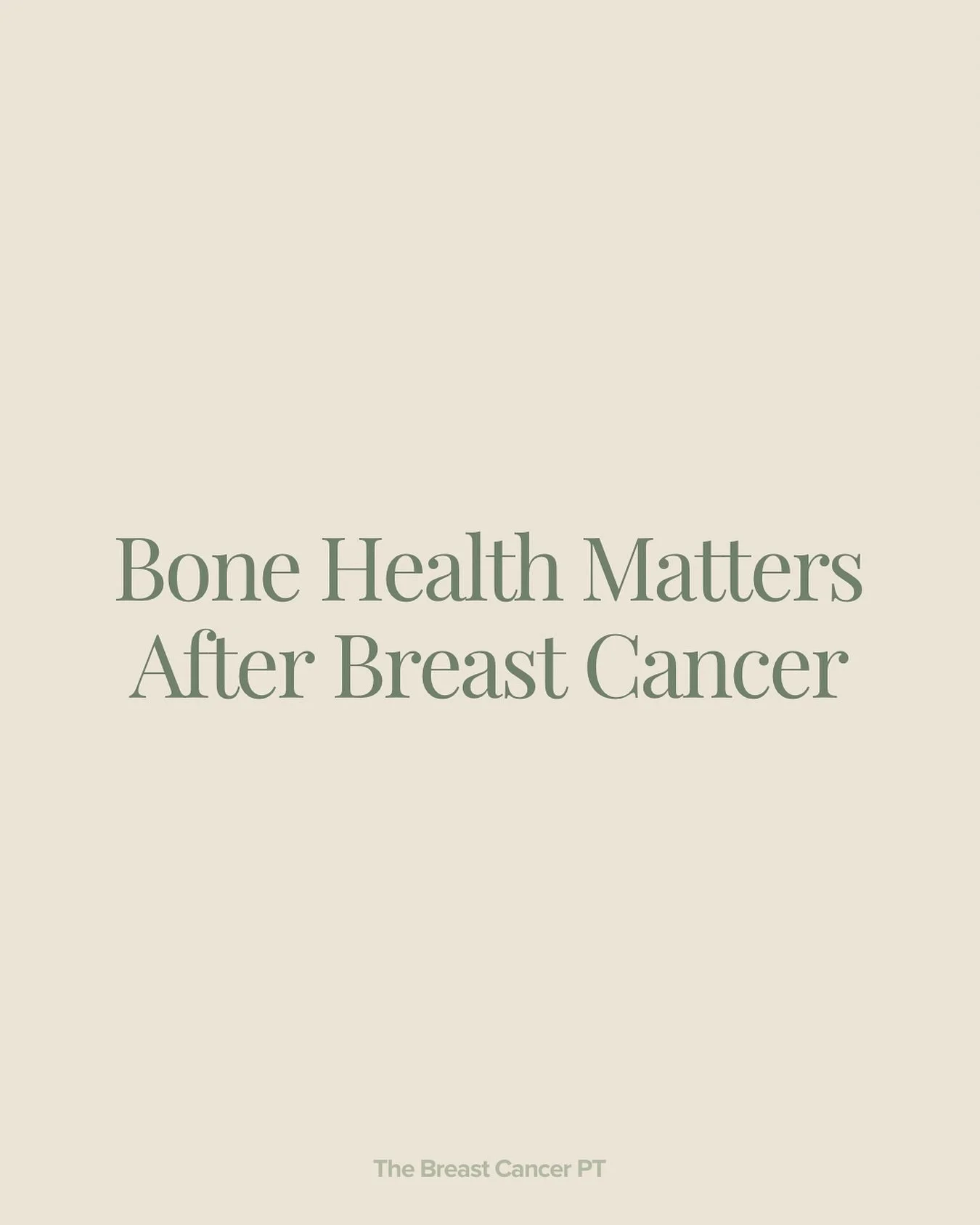 Some breast cancer treatments, like chemotherapy, hormone therapy, and targeted therapies, can affect your bones, making them weaker and increasing your risk of osteopenia, osteoporosis, and fractures.

⭐️ But here&rsquo;s the empowering part: you ha