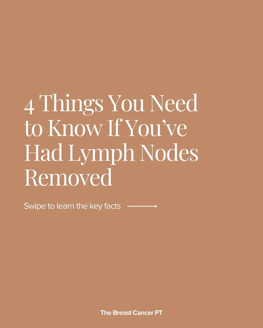 Lymph node removal can increase your risk of lymphedema, but knowing what to look for and how to protect your lymphatic health makes all the difference. 

Swipe through to learn the early signs, ways to reduce your risk, and management strategies. 

