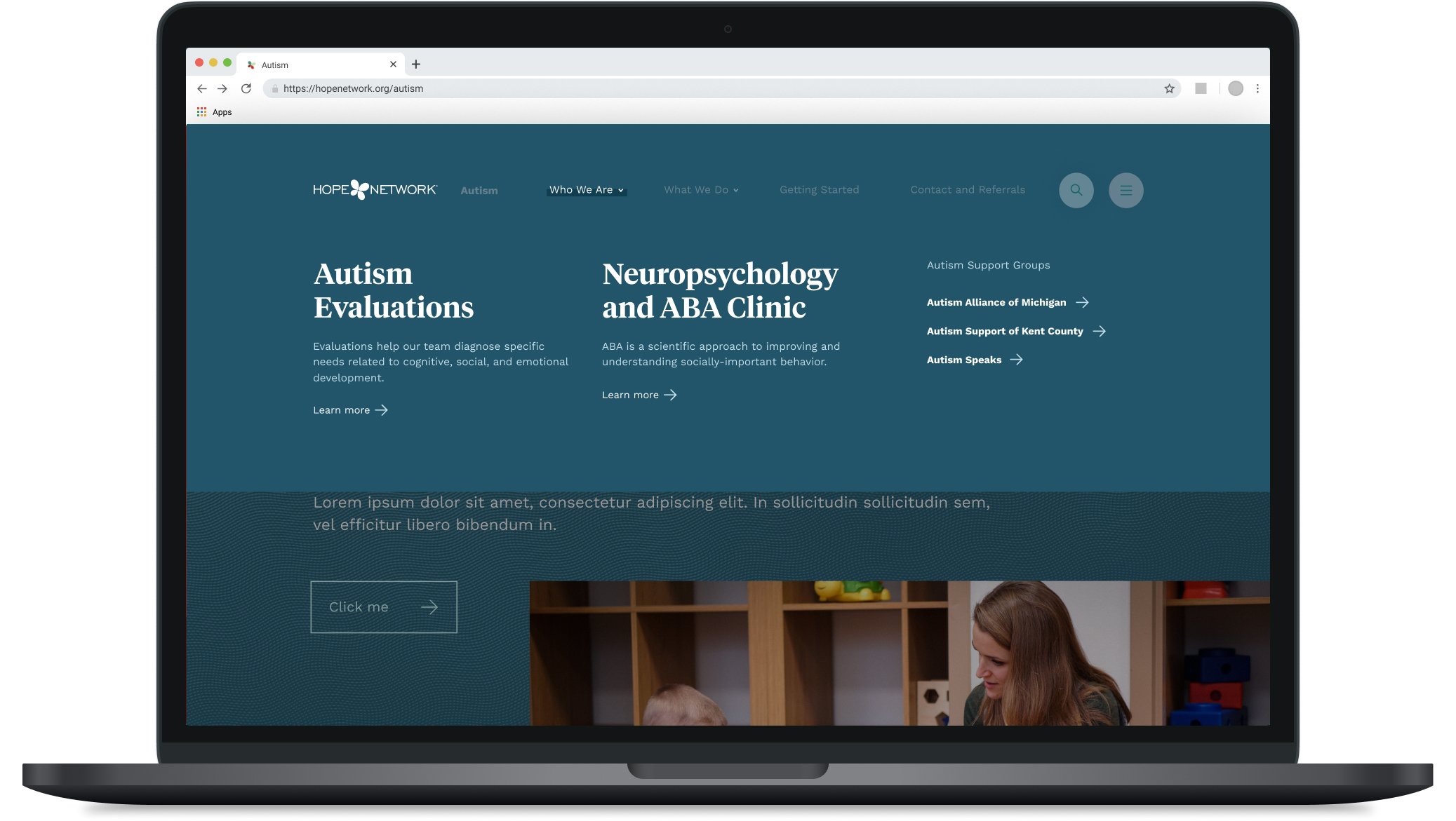 Autism Nav / What We Do Menu