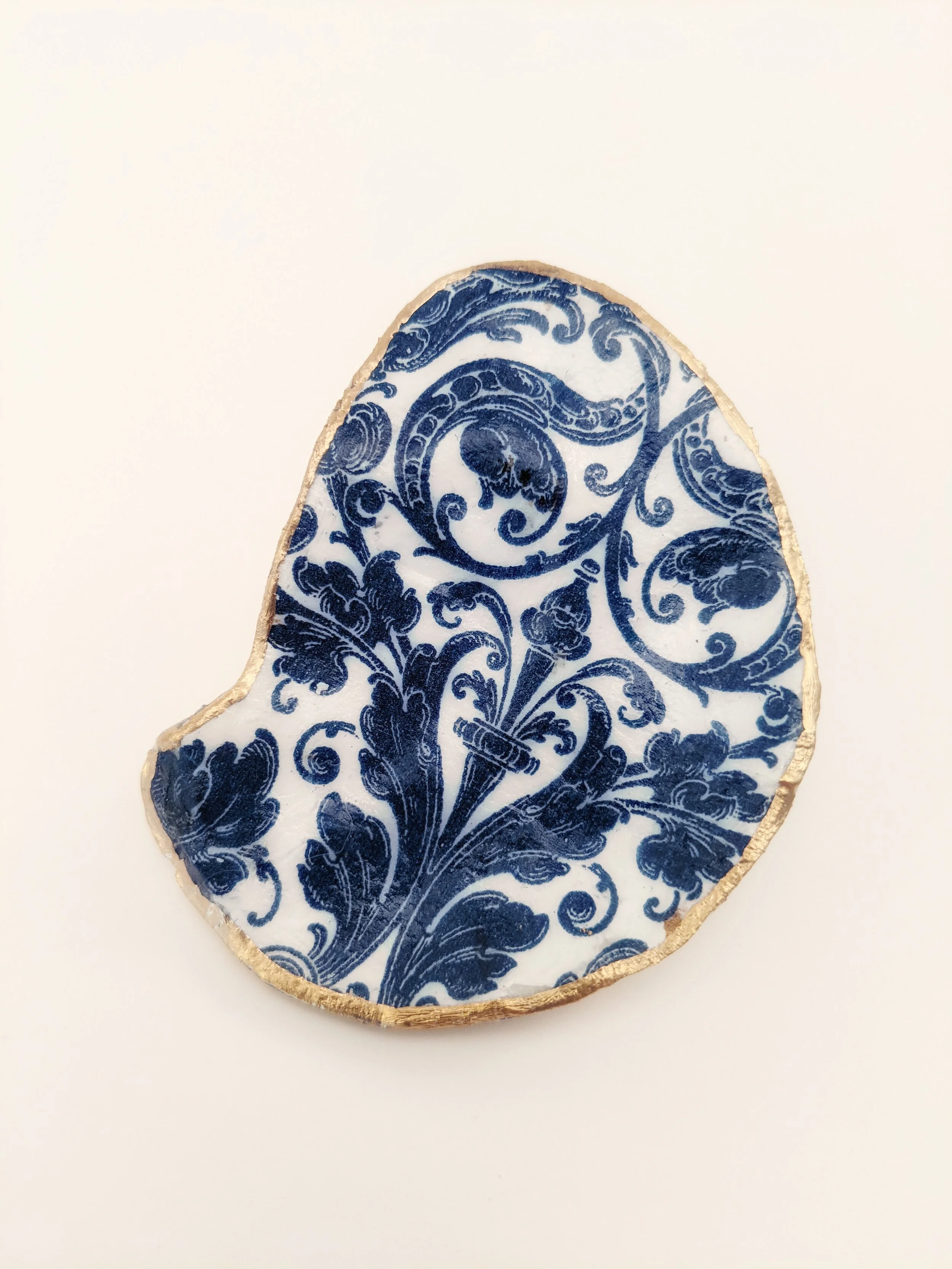 Navy Damask