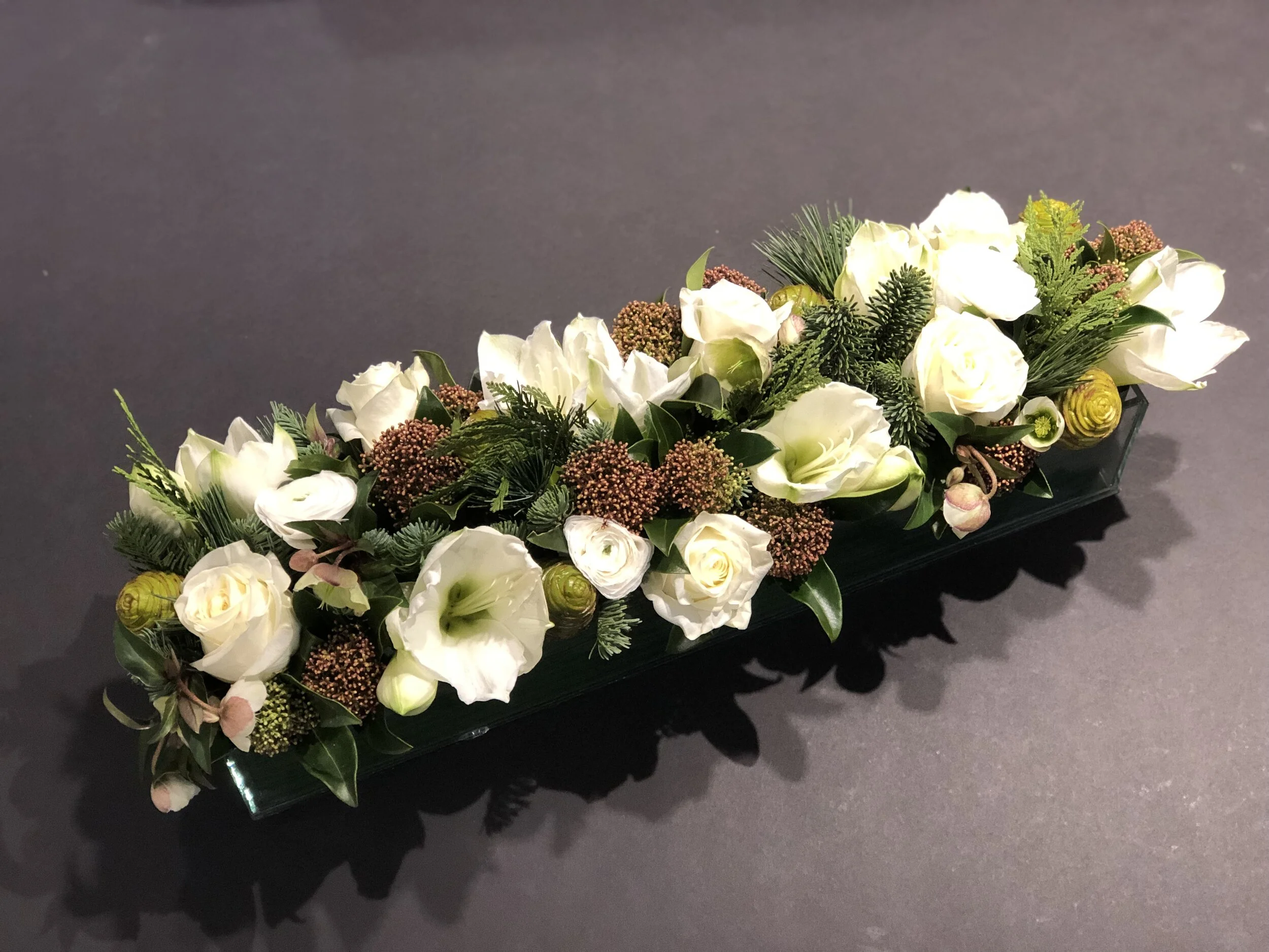 Festive Seasonal Centerpiece long and low