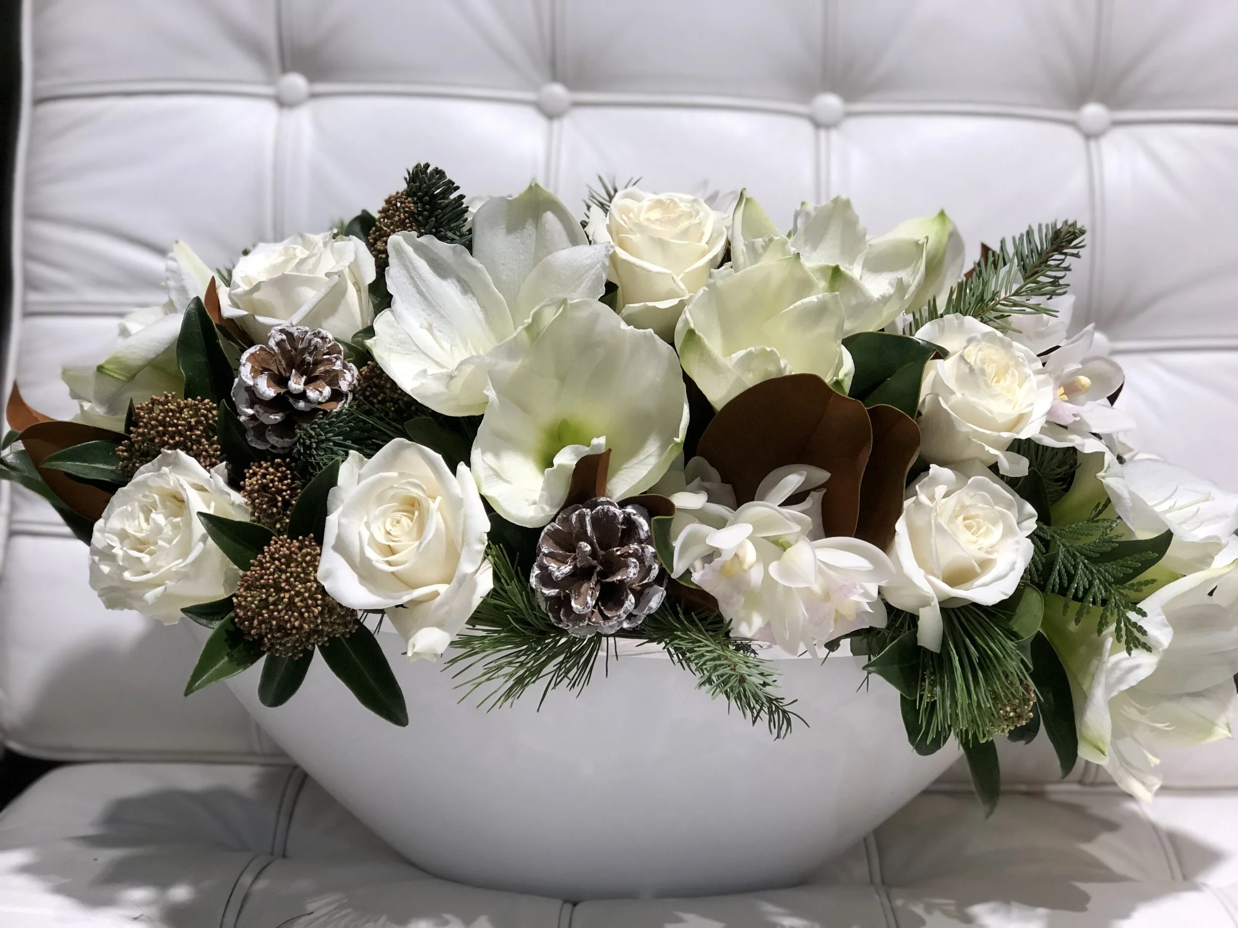 Winter Green or Reds Arrangement