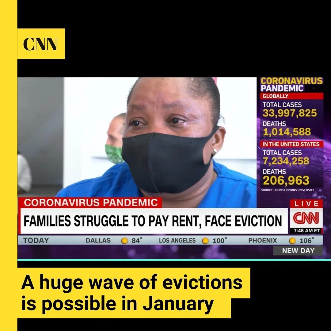 As covid cases continue to rise in the US amongst holiday season there is still a lingering fear apart from the pandemic. A 'huge wave of evictions' is possible in January. 
Tammy Phelps had high hopes and big plans for 2020. She had planned to buy