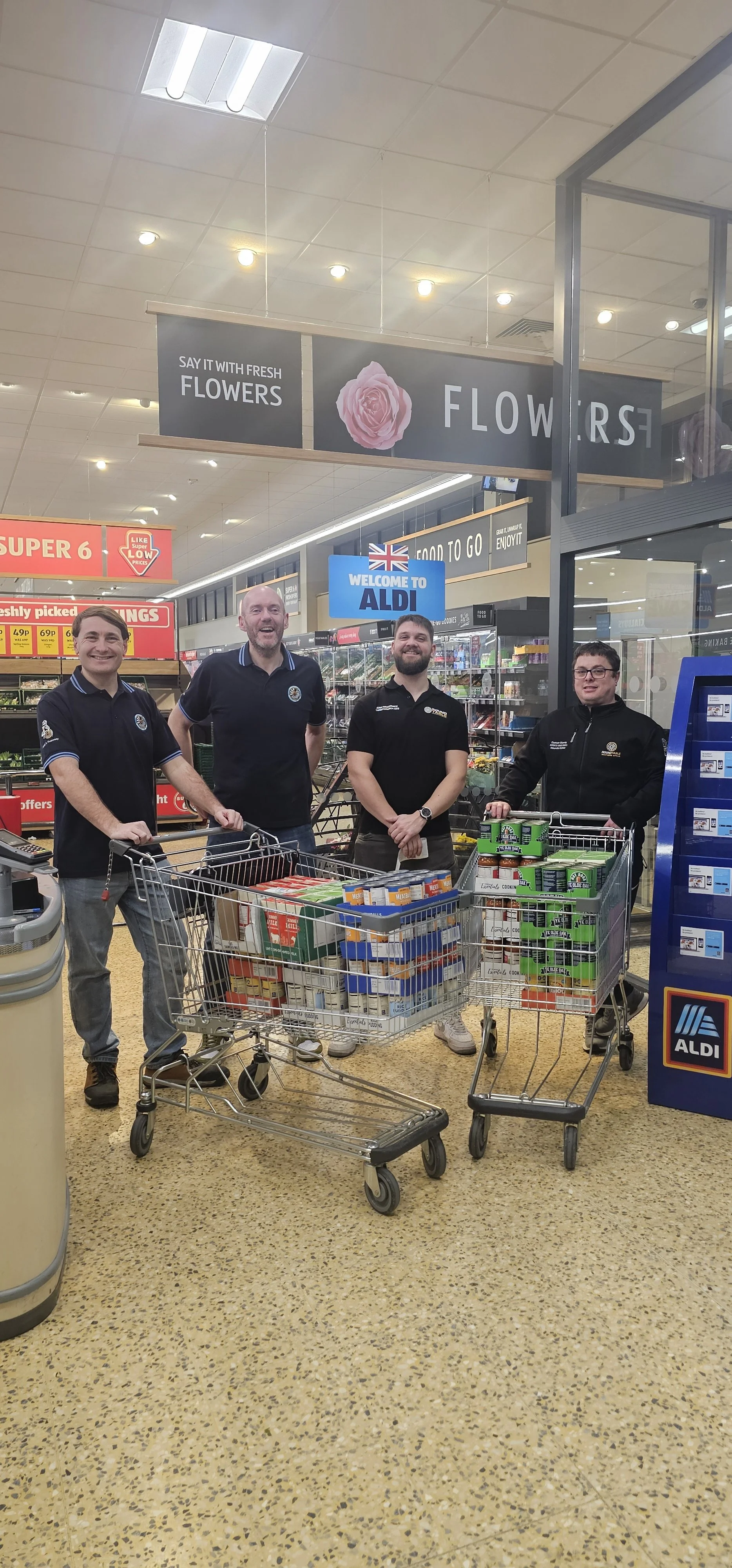 Christchurch Round Table with Foodbank Donations