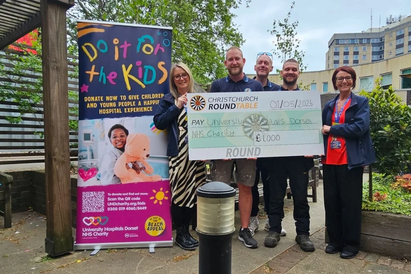 Christchurch Round Table with Charity Cheque