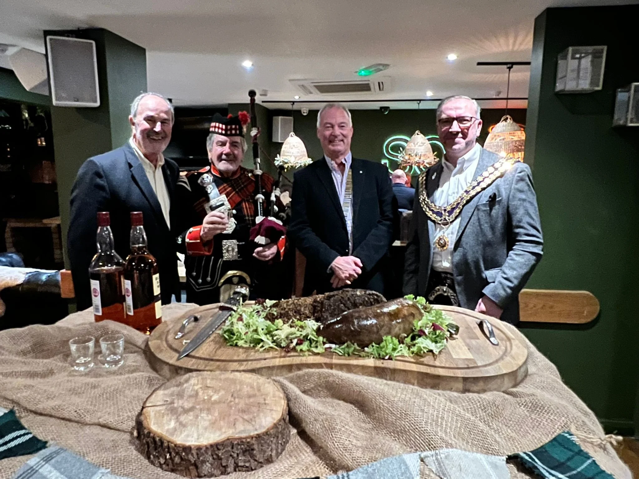 Burns Night celebration at Christchurch Round Table