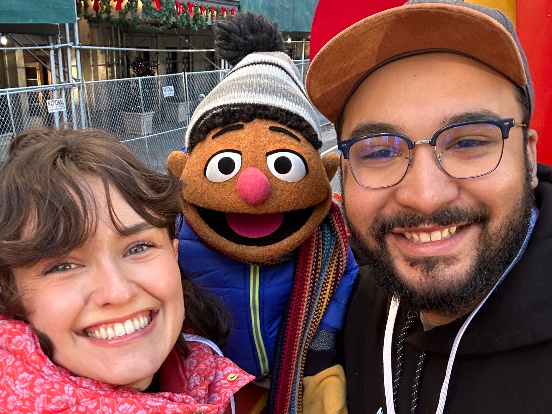 Rose and Bradley Freeman Jr. at the 2023 Macy's Day Parade