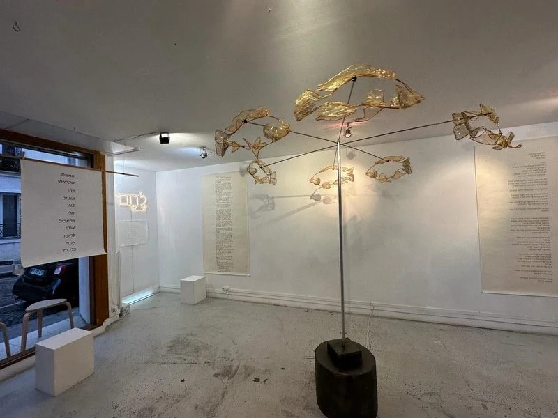 Custom kinetic fish sculpture