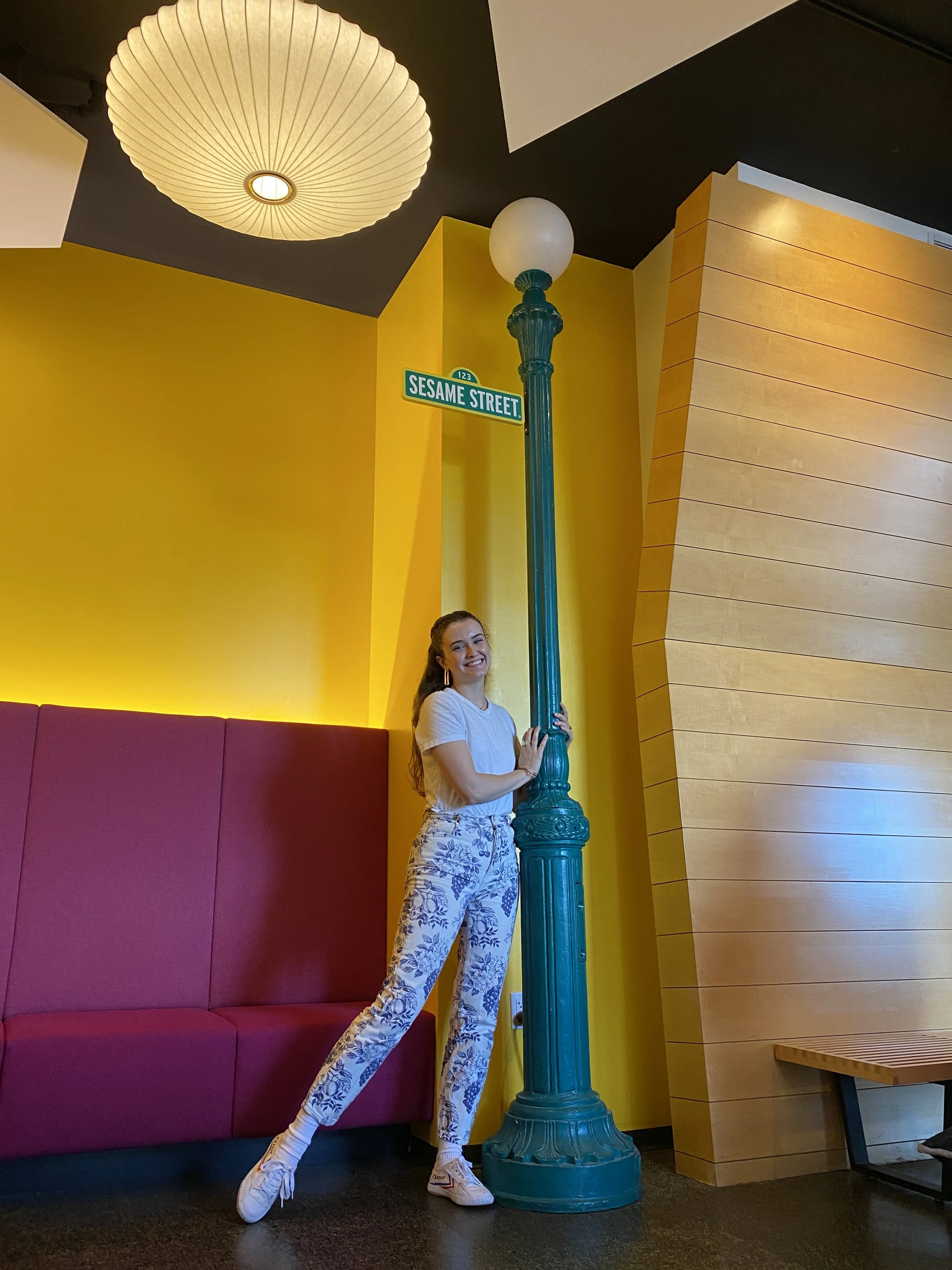 Rose at the Sesame Workshop Offices