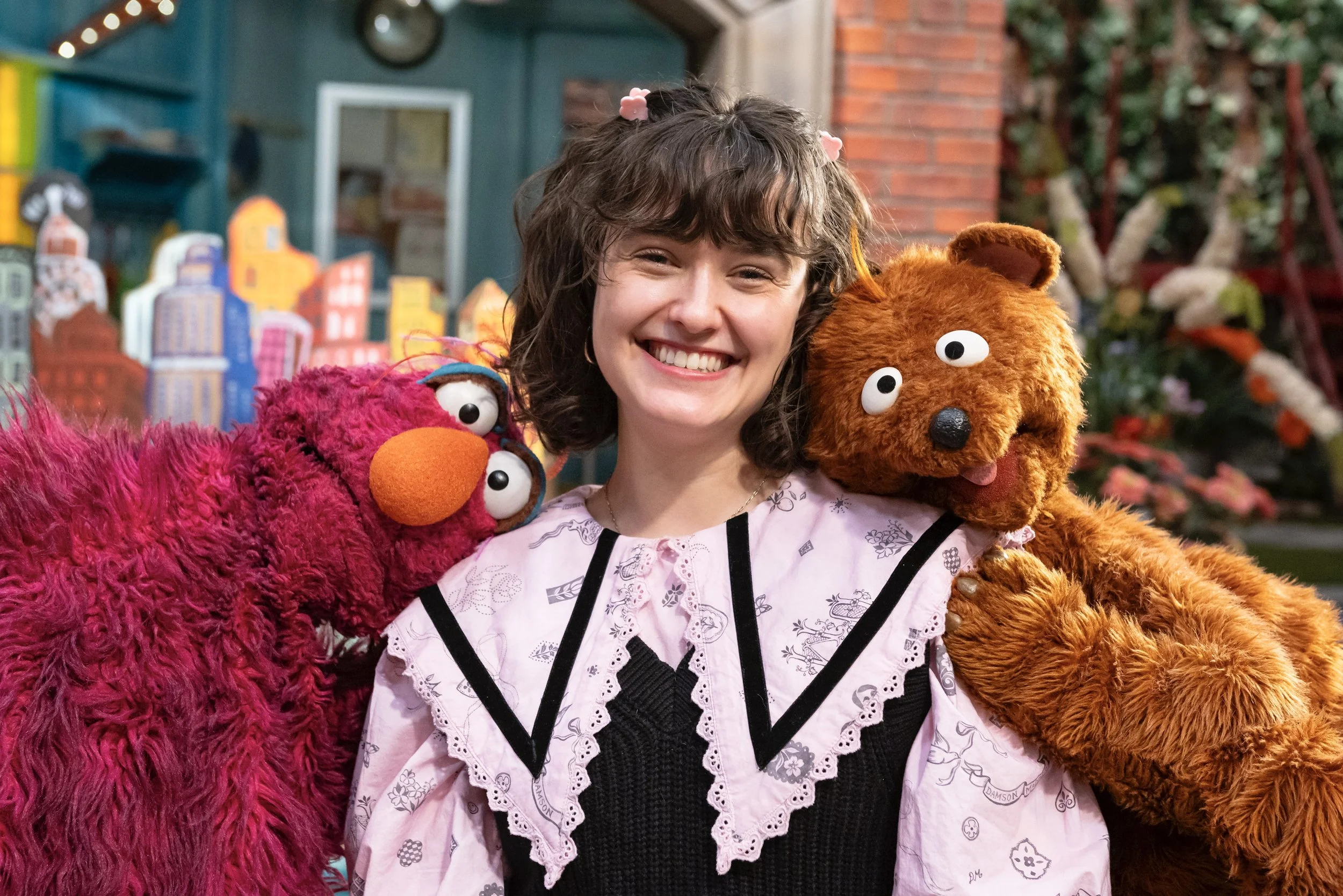 Rose with Telly Monster and Baby Bear