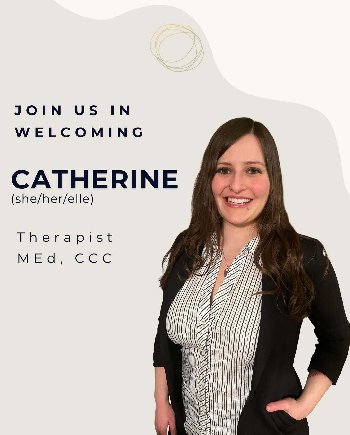 Meet Catherine (she/her/elle) our newest Certified Canadian Counsellor and member of the PP family!✨

🌞 Catherine offers warm, collaborative, and person-centered therapy for teens, adults, couples, and families.

🧠 She supports concerns including t