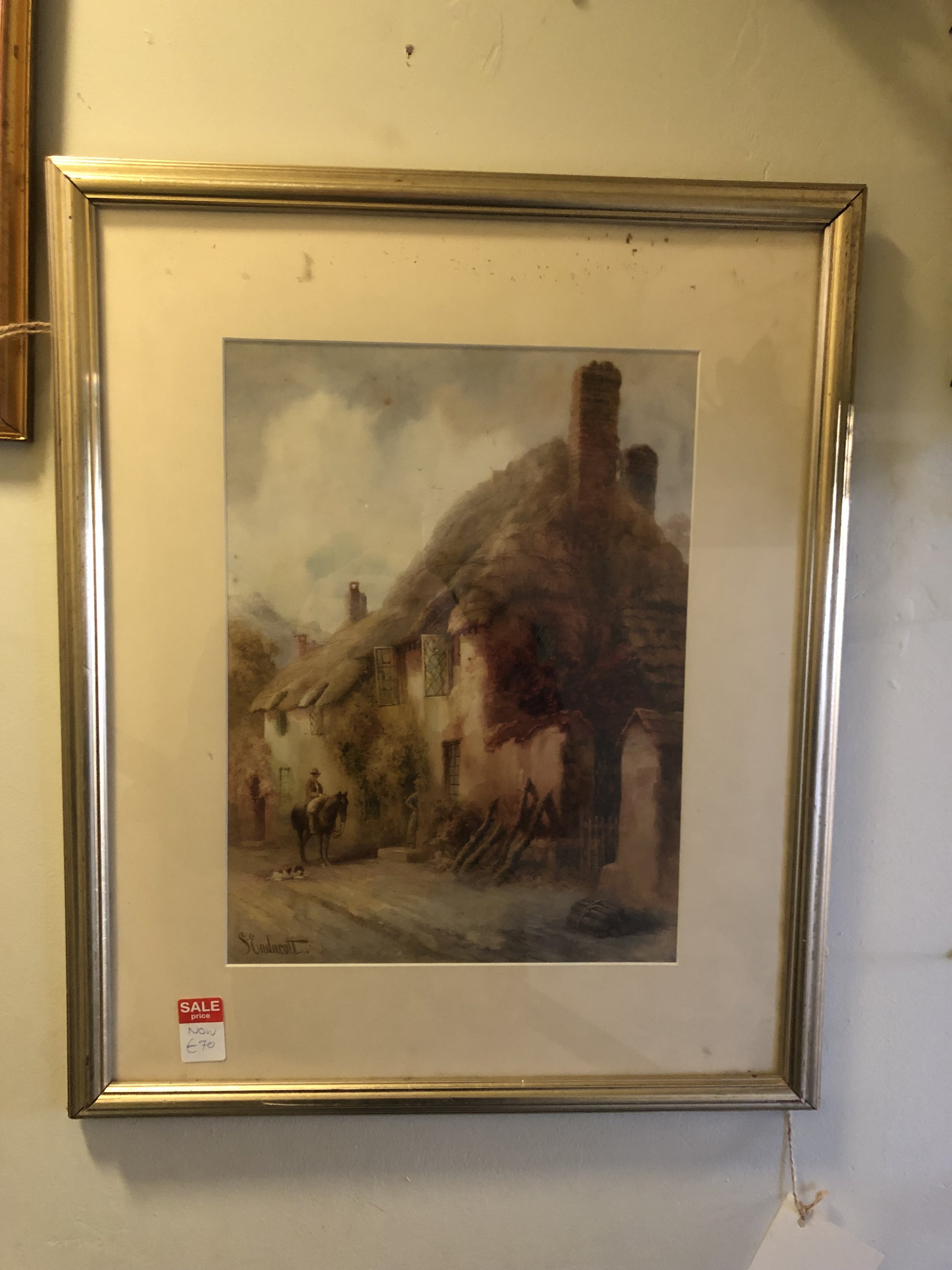 Original Watercolour of a Cottage Scene