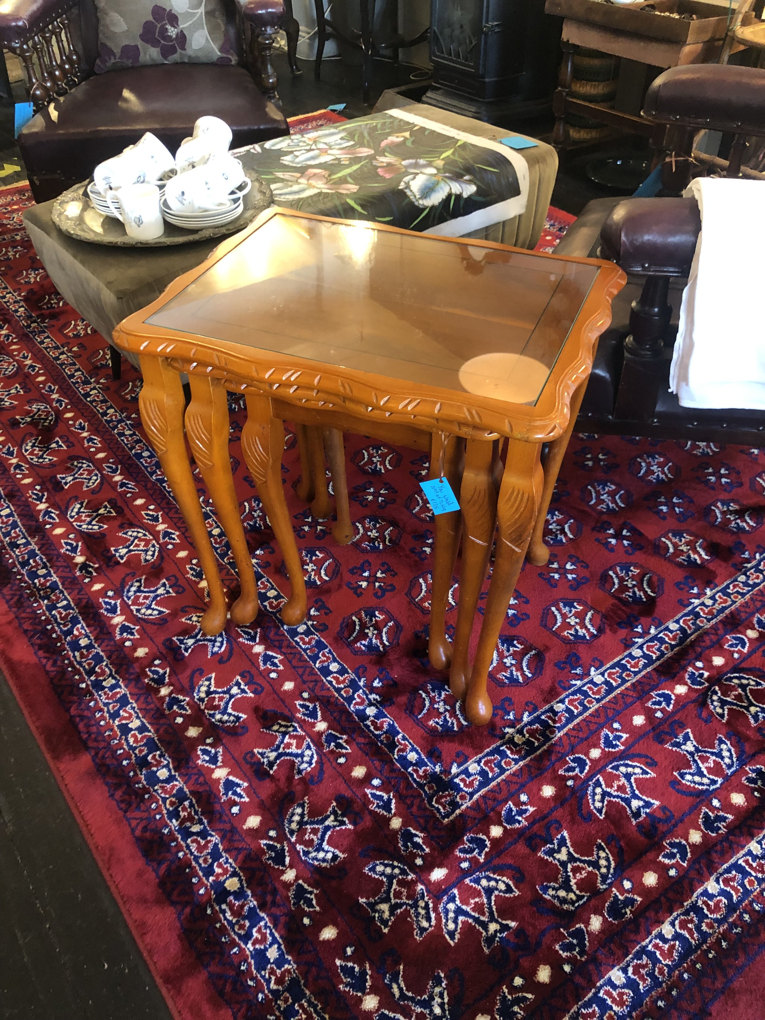 Yew Wood Nest of Tables