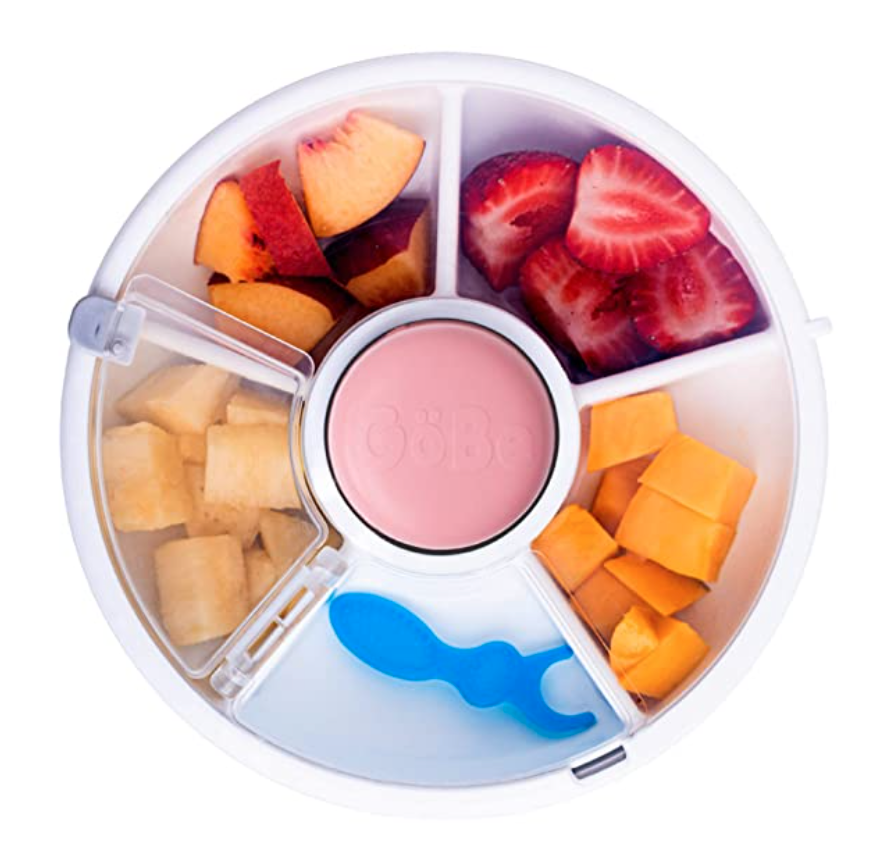  How fun is this snack dispenser! Keep it novel and fun, allowing for a bunch of different food groups and nutrients for your babe to snack on! 