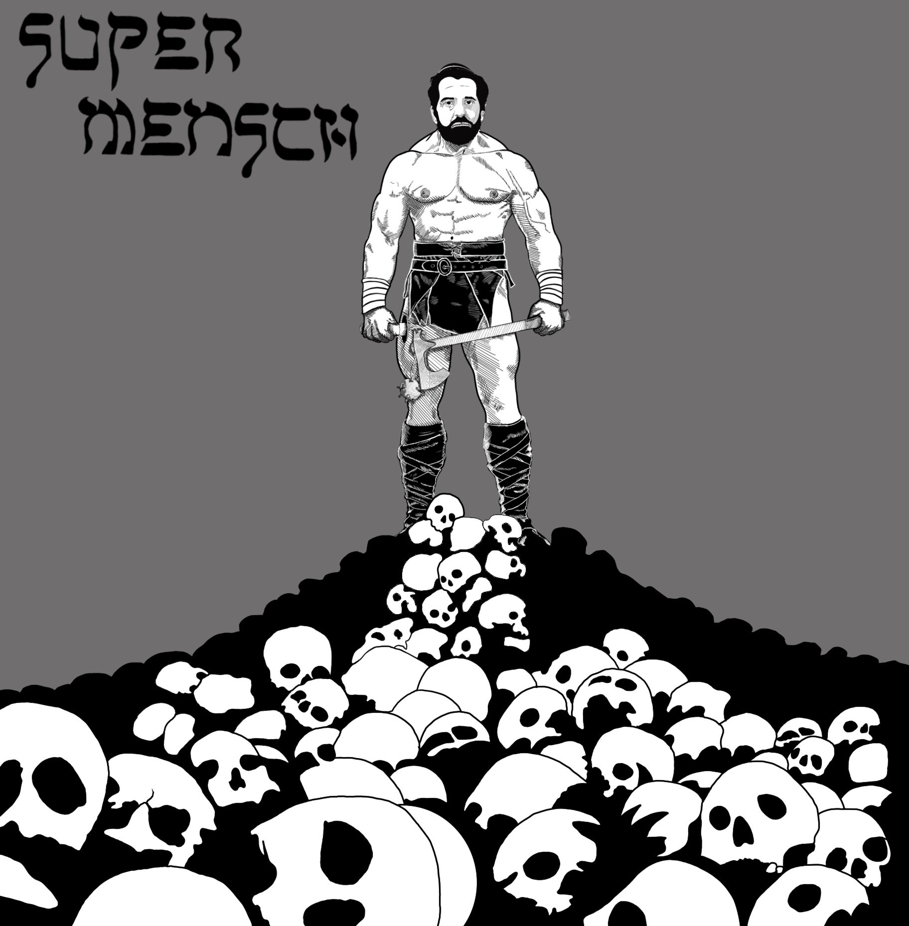 "Super Mensch":
Part of a series of posters based on important individuals of my life. The purpose of this collection was to turn said individuals into icons.
