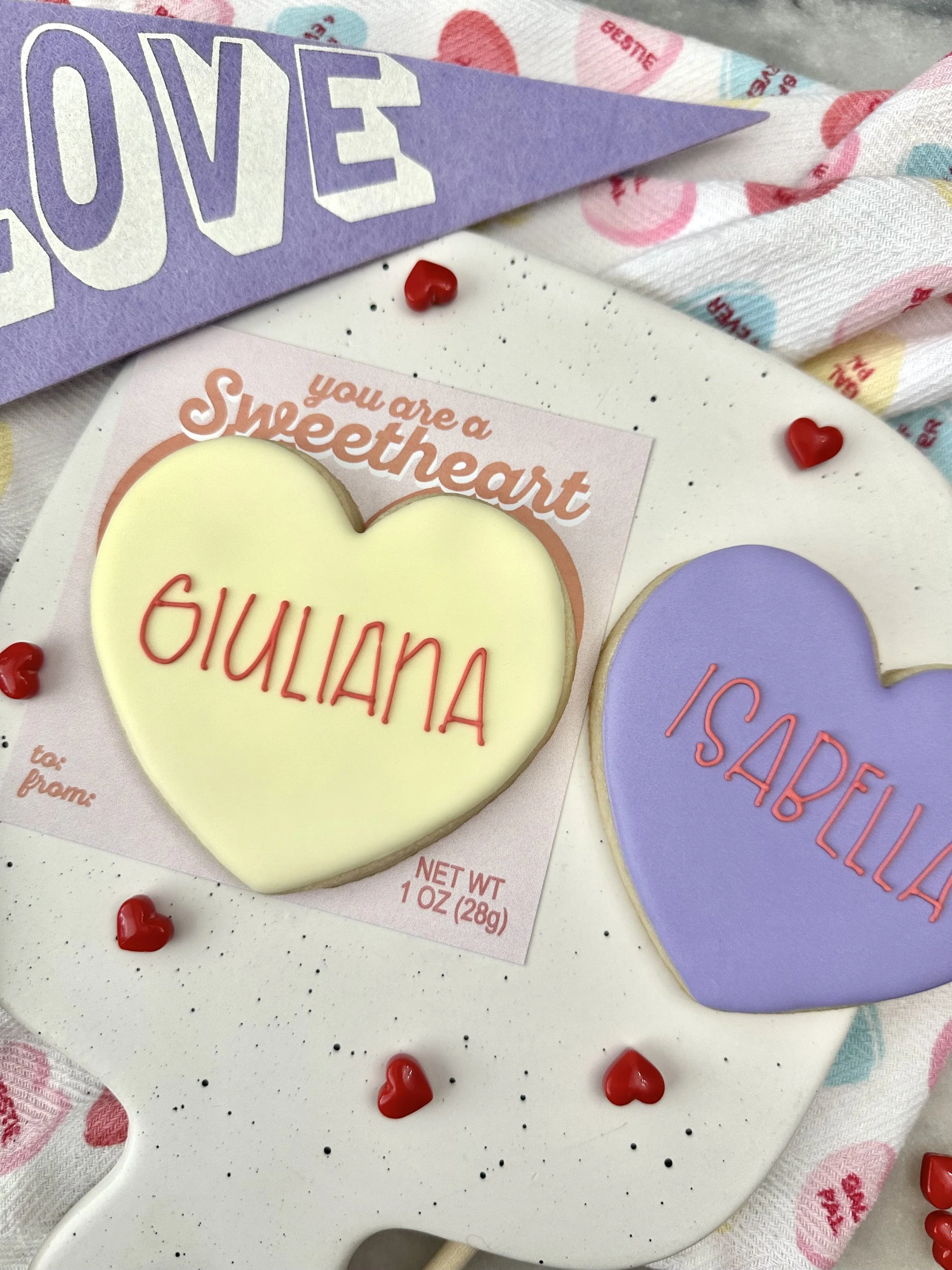 Personalized Large Sweetheart Cookie