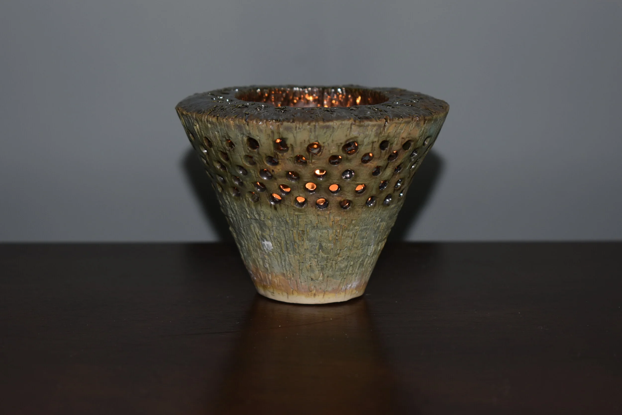 Custom Wheel Thrown Votive Candle Holder — Portlandia Pottery