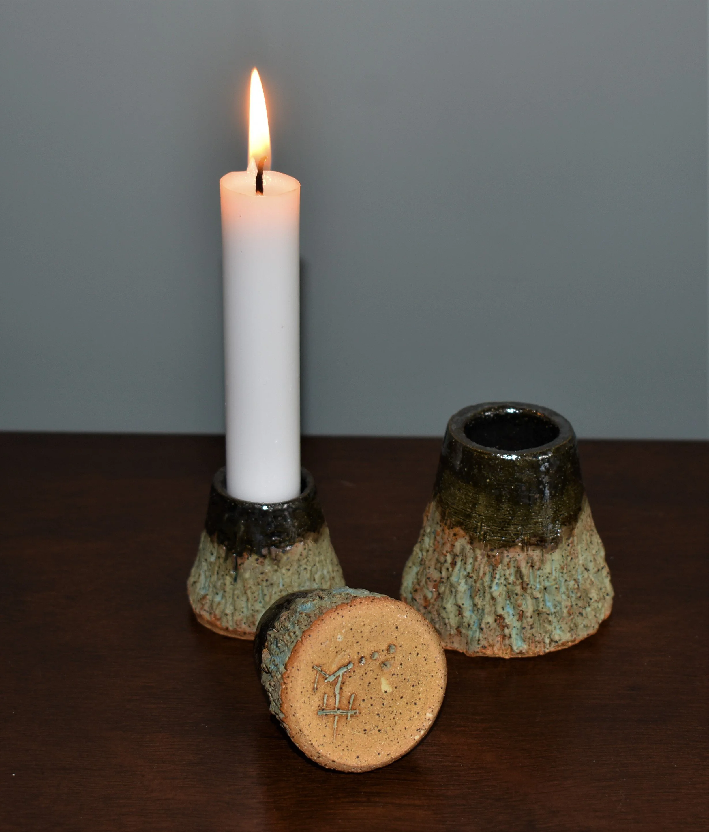 Candle Holders Wheel Thrown (Set of 3) — Portlandia Pottery
