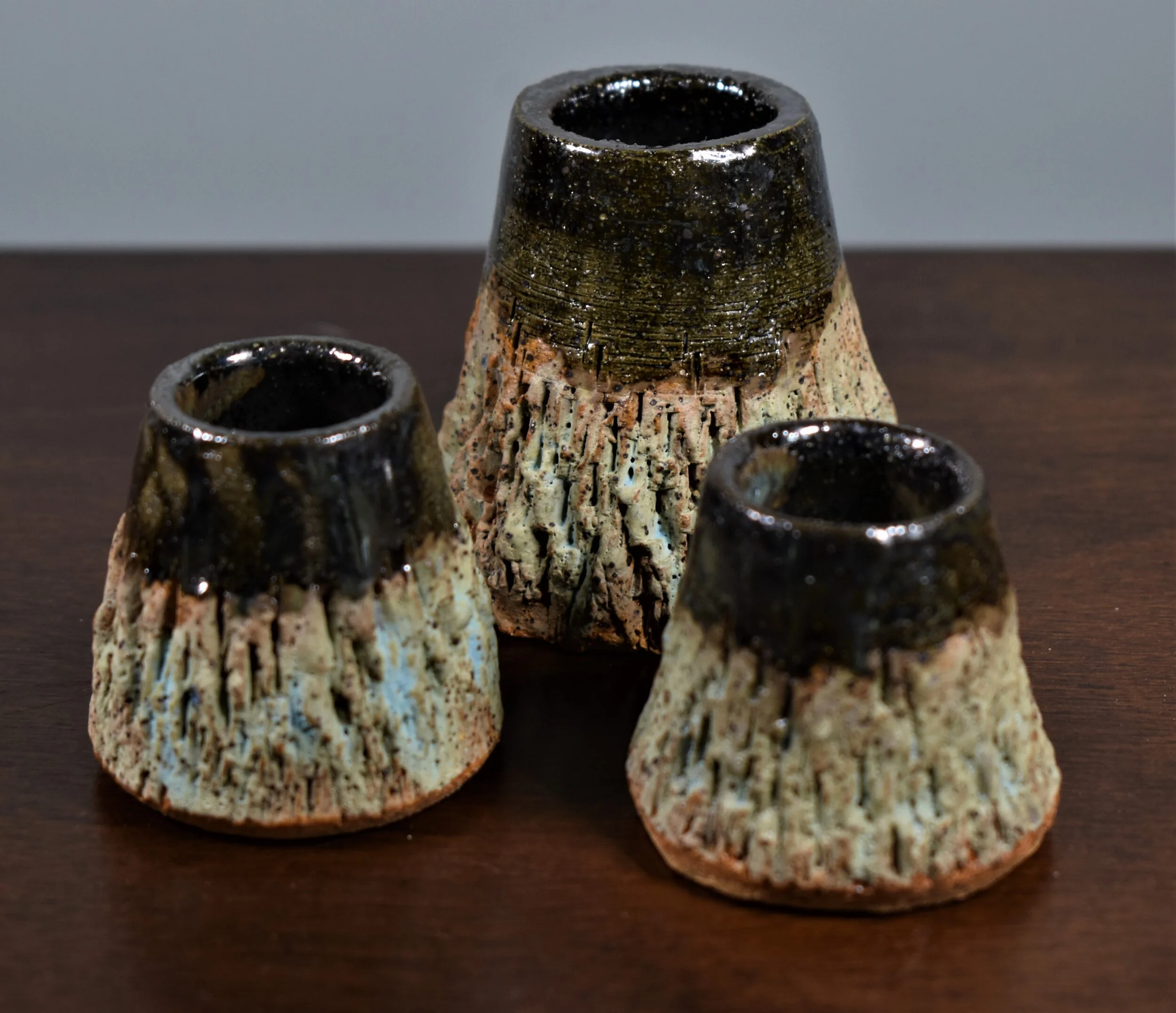 Candle Holders Wheel Thrown (Set of 3) — Portlandia Pottery