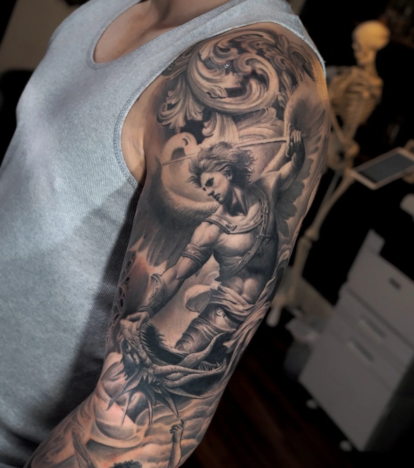 Got to wrap up Nicks sleeve today. Pretty stoked with how this one pieced together.