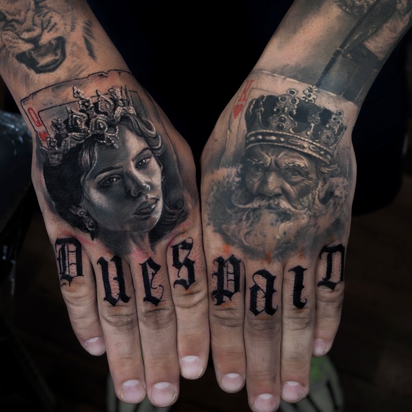 Every King needs a Queen. Added some more hand tattles to Robbie&rsquo;s collection. Did the king piece  while back.