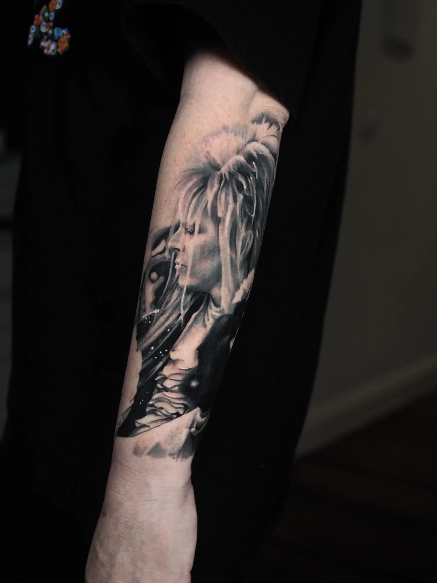 Super fun Goblin King piece to start off Angela&rsquo;s  Jim Henson themed sleeve.