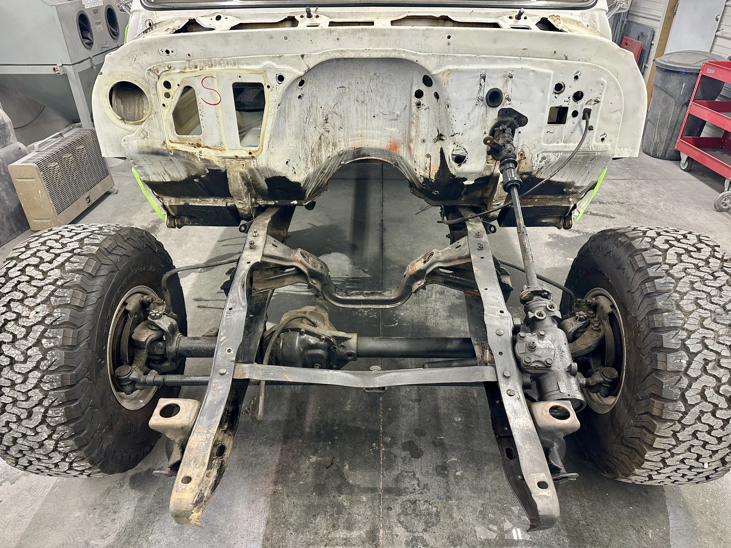 blazer engine and components out.JPG