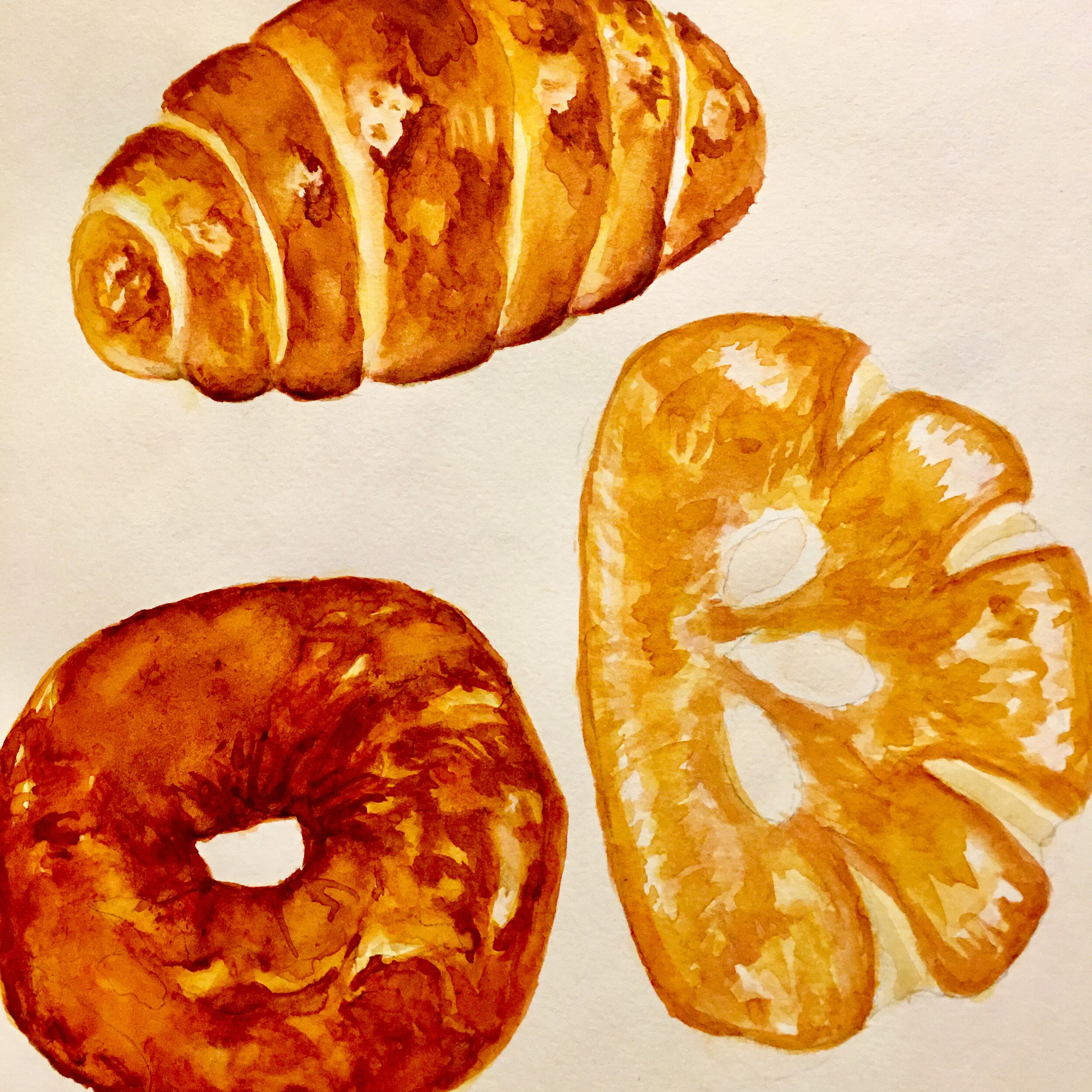 Bread painting
Watercolor bread
Watercolor sketchbook
Food painting
Food art