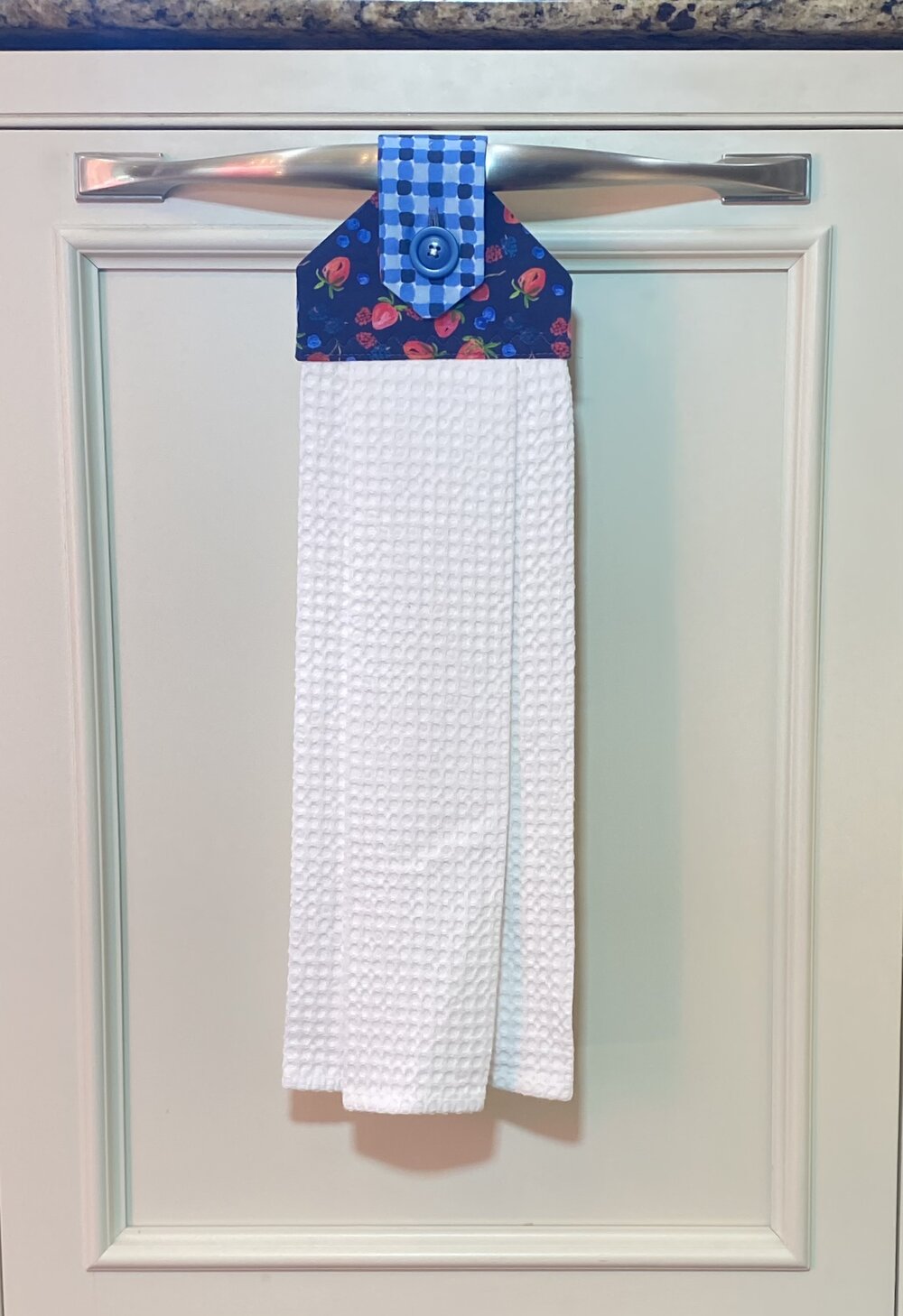 Fresh Picked Berries - Hanging Kitchen Towel with Button — Sunnyside Haven