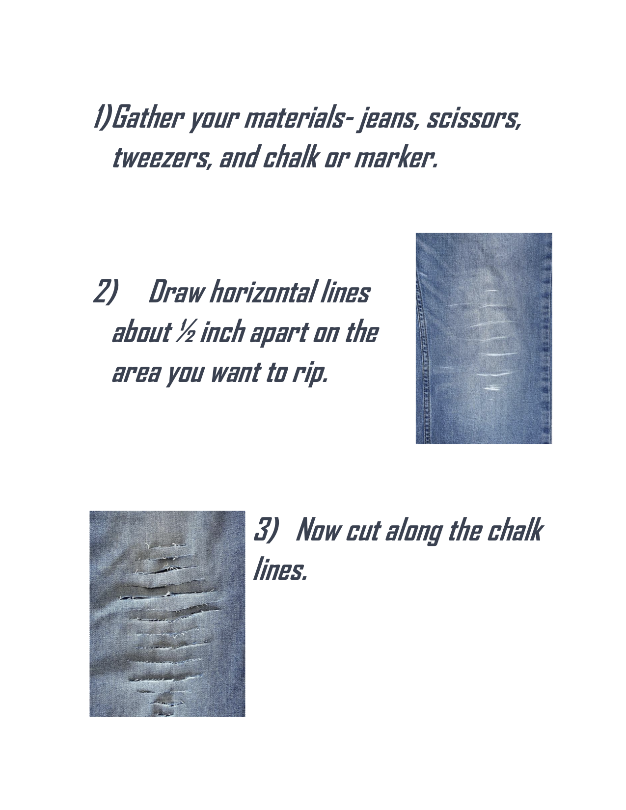 How To Distress Jeans — Somers Style