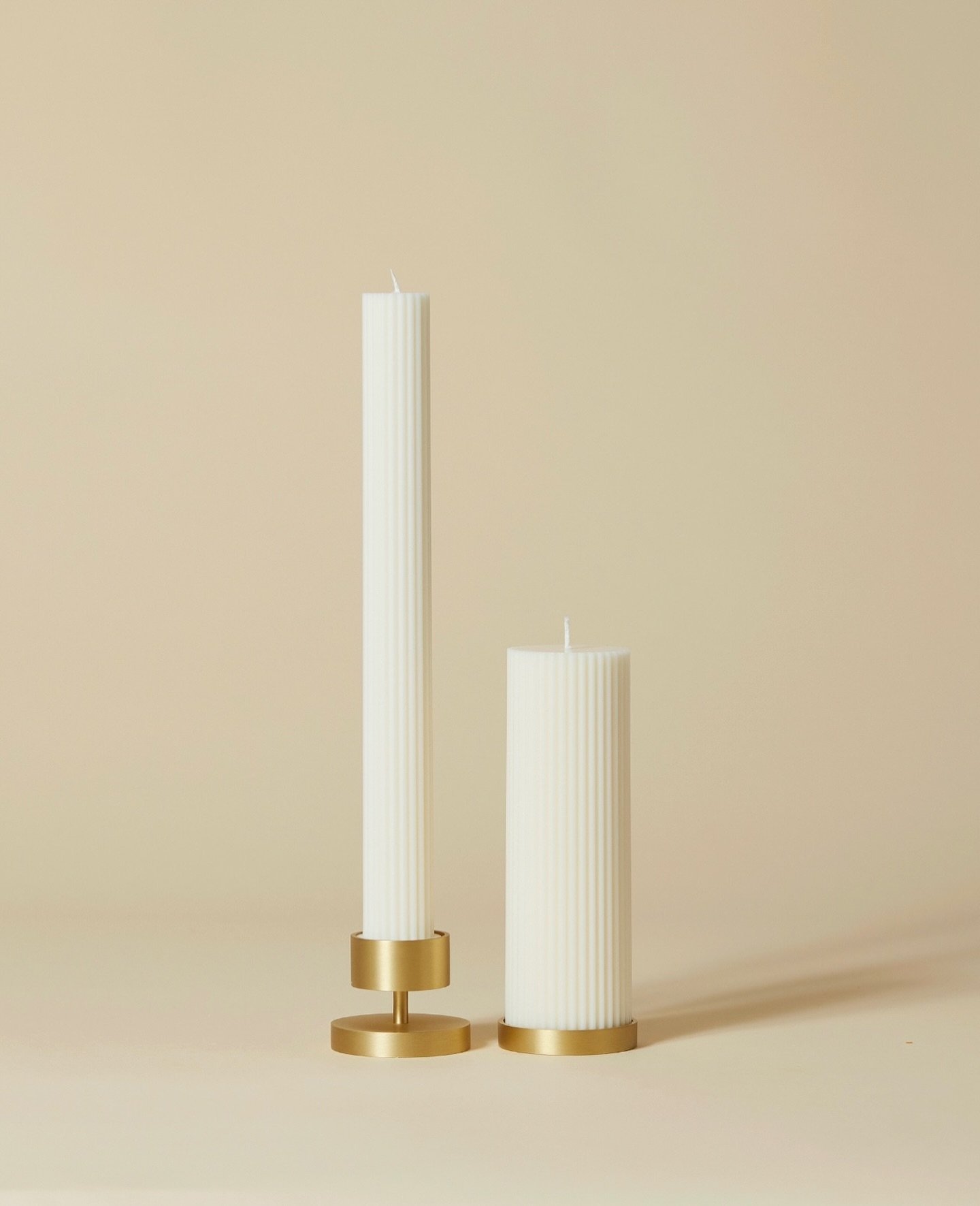 Run, don&rsquo;t walk. 50% off all Les Bois Brass Candle Holders.